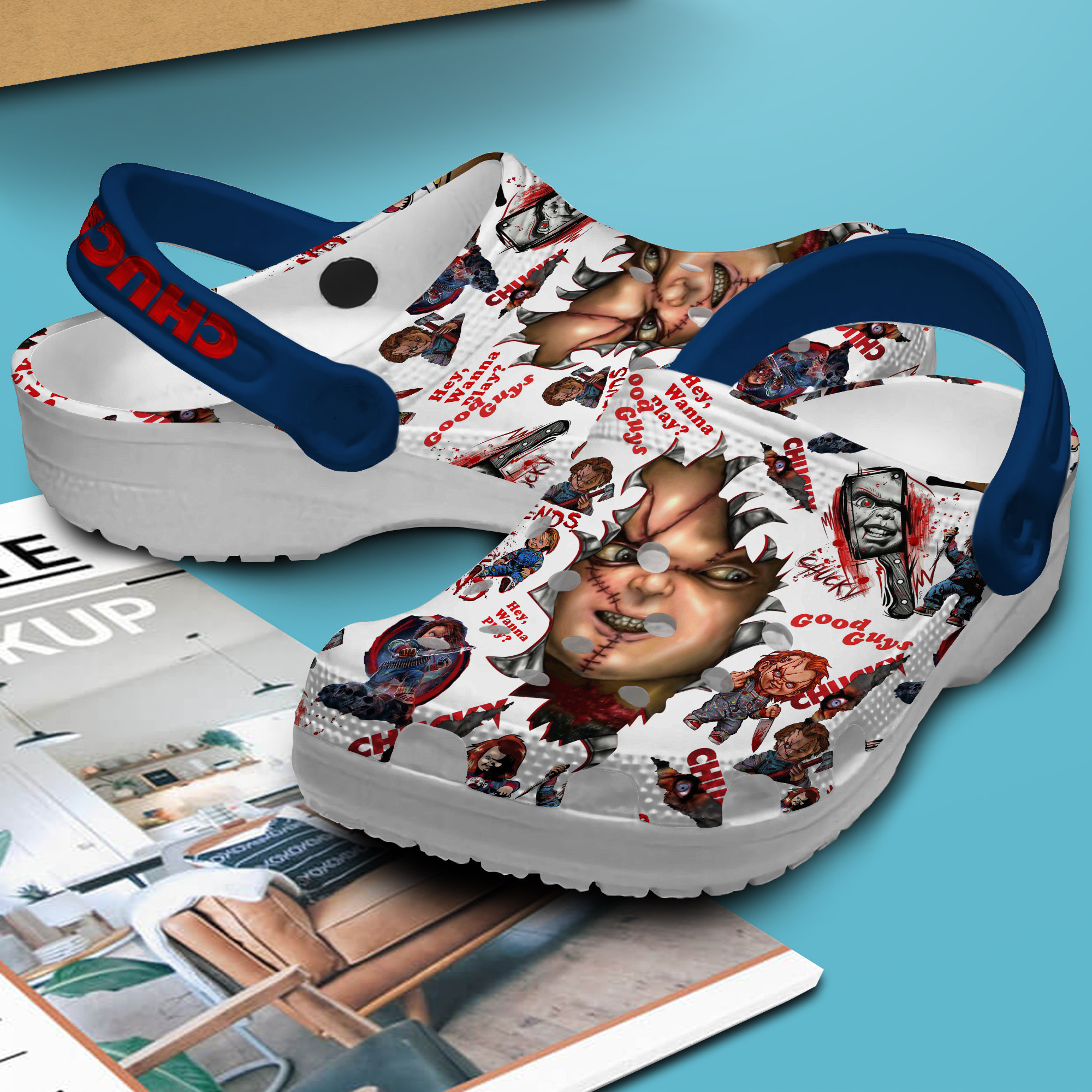 Merchidea Chucky TV Series Crocs Crocband Clogs Shoes Comfortable For Men Women and Kids