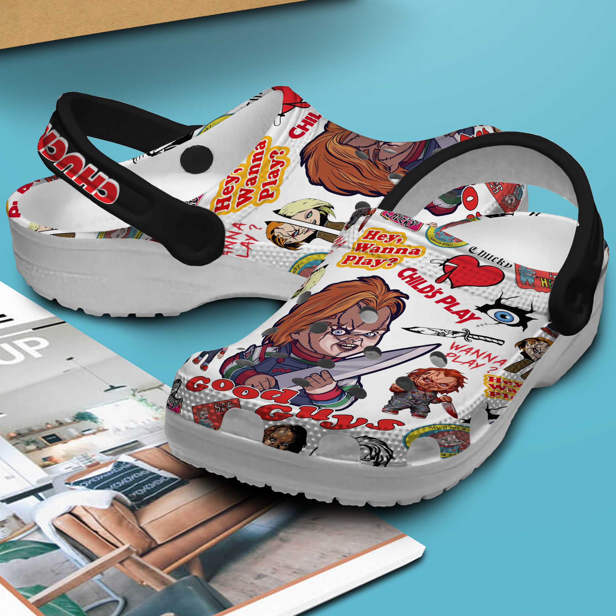 Merchidea Chucky TV Series Crocs Crocband Clogs Shoes Comfortable For Men Women and Kids