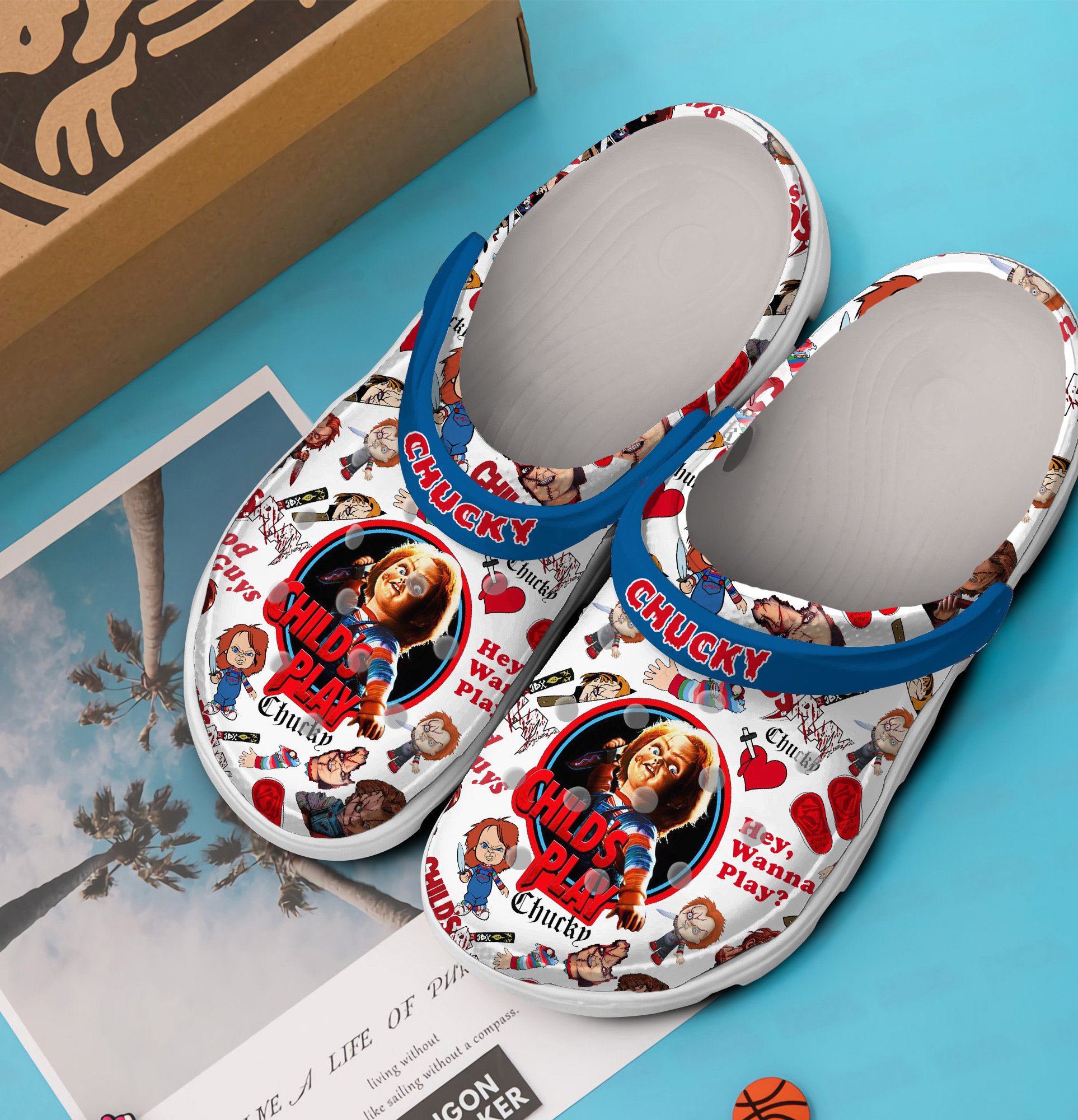 Merchidea Chucky TV Series Crocs Crocband Clogs Shoes Comfortable For Men Women and Kids