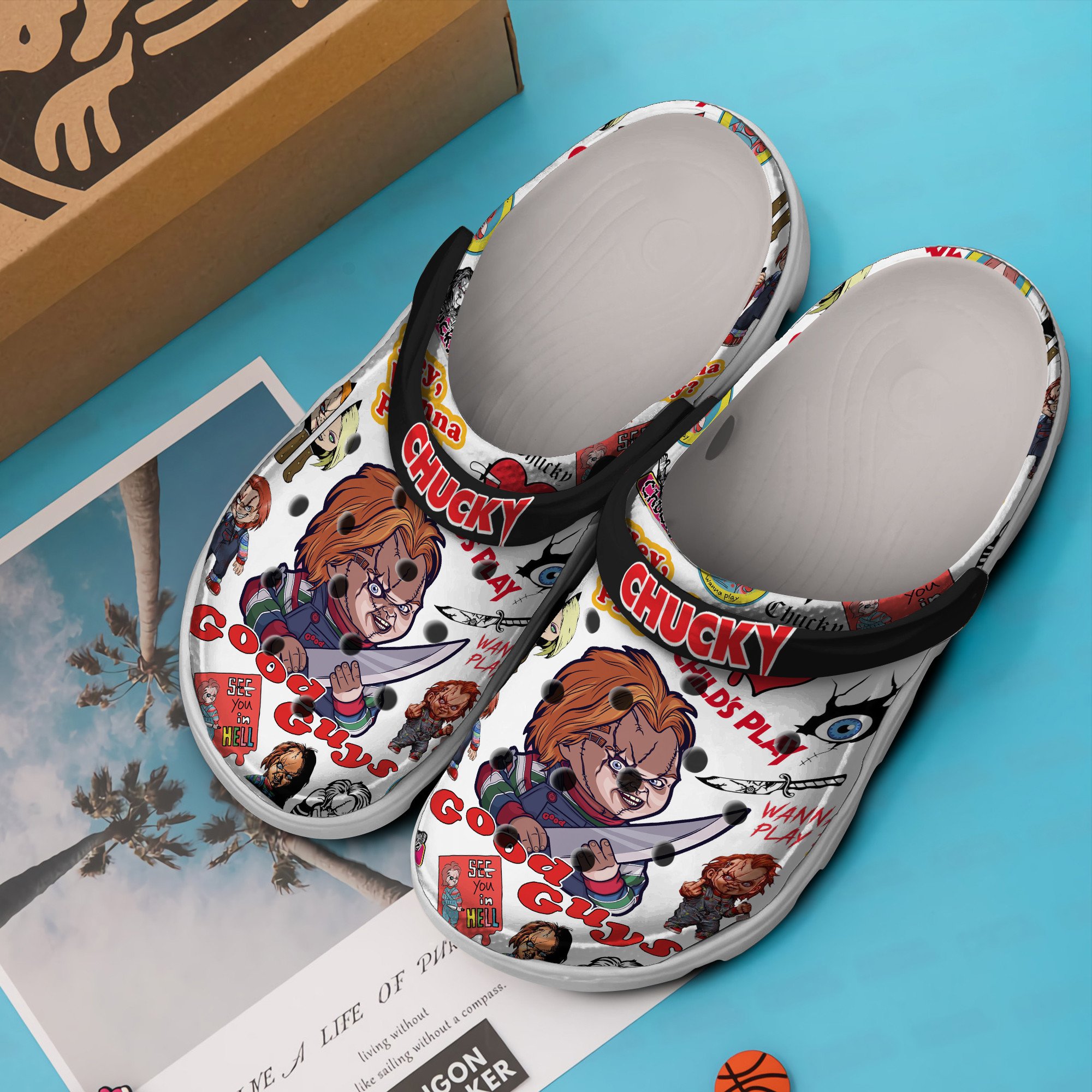 Merchidea Chucky TV Series Crocs Crocband Clogs Shoes Comfortable For Men Women and Kids