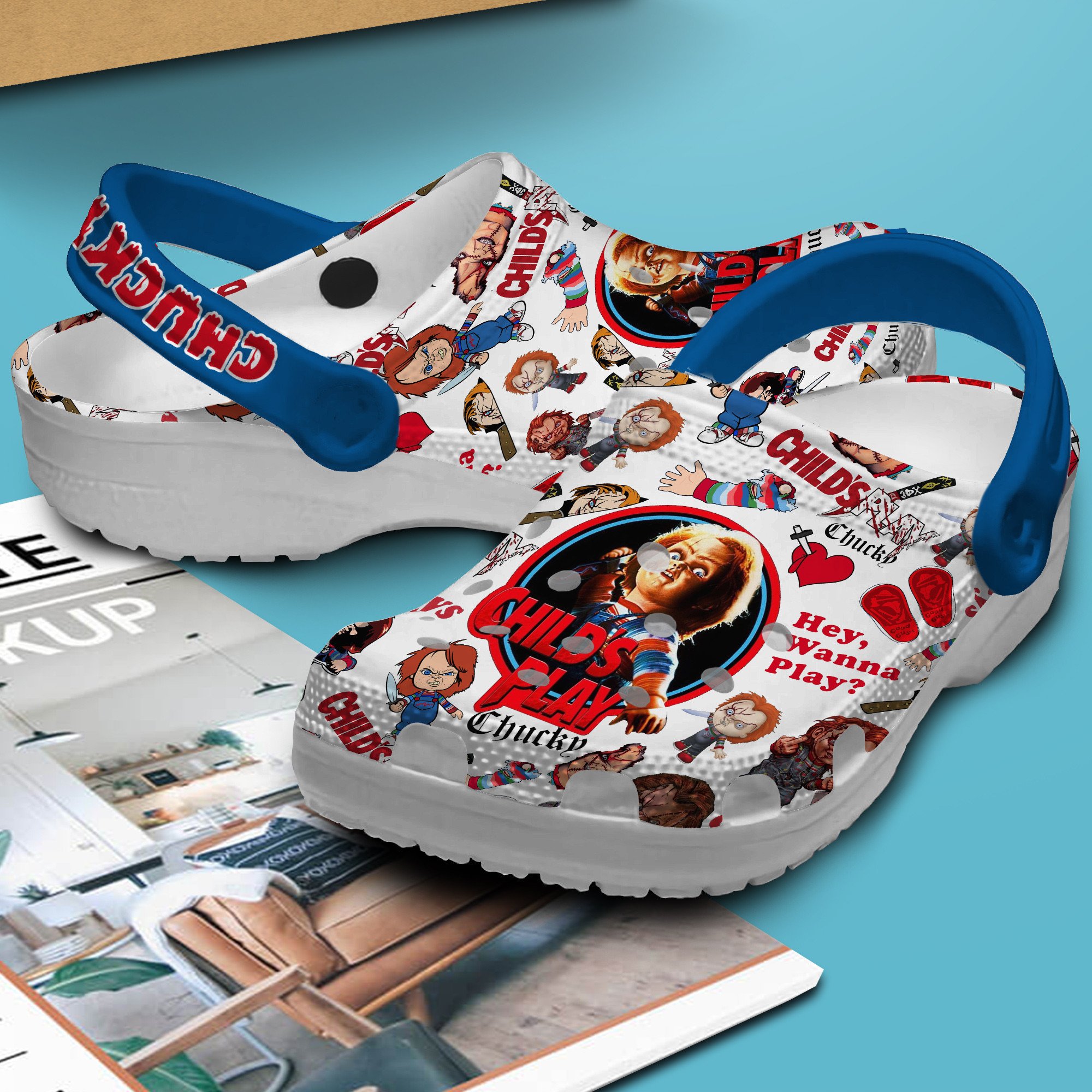 Merchidea Chucky TV Series Crocs Crocband Clogs Shoes Comfortable For Men Women and Kids