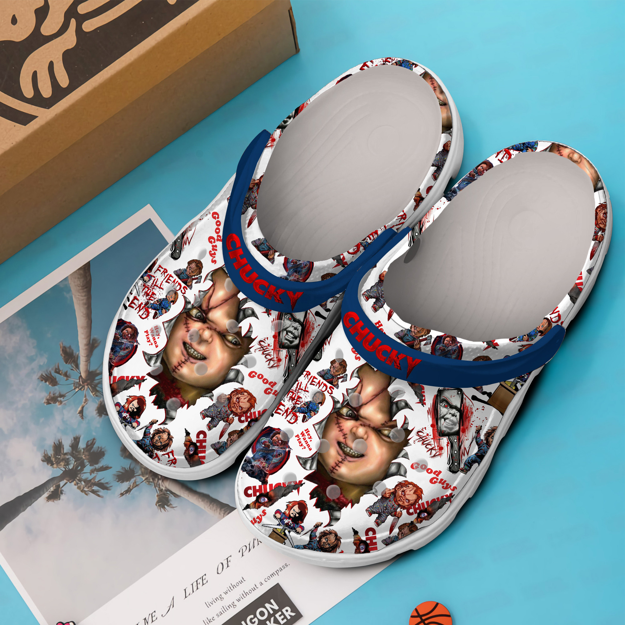 Merchidea Chucky TV Series Crocs Crocband Clogs Shoes Comfortable For Men Women and Kids