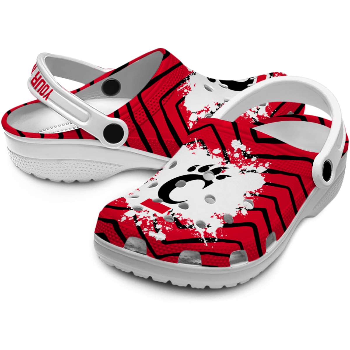 Merchidea Cincinnati Bearcats NCAA Sport Crocs Crocband Clogs Shoes Comfortable For Men Women and Kids