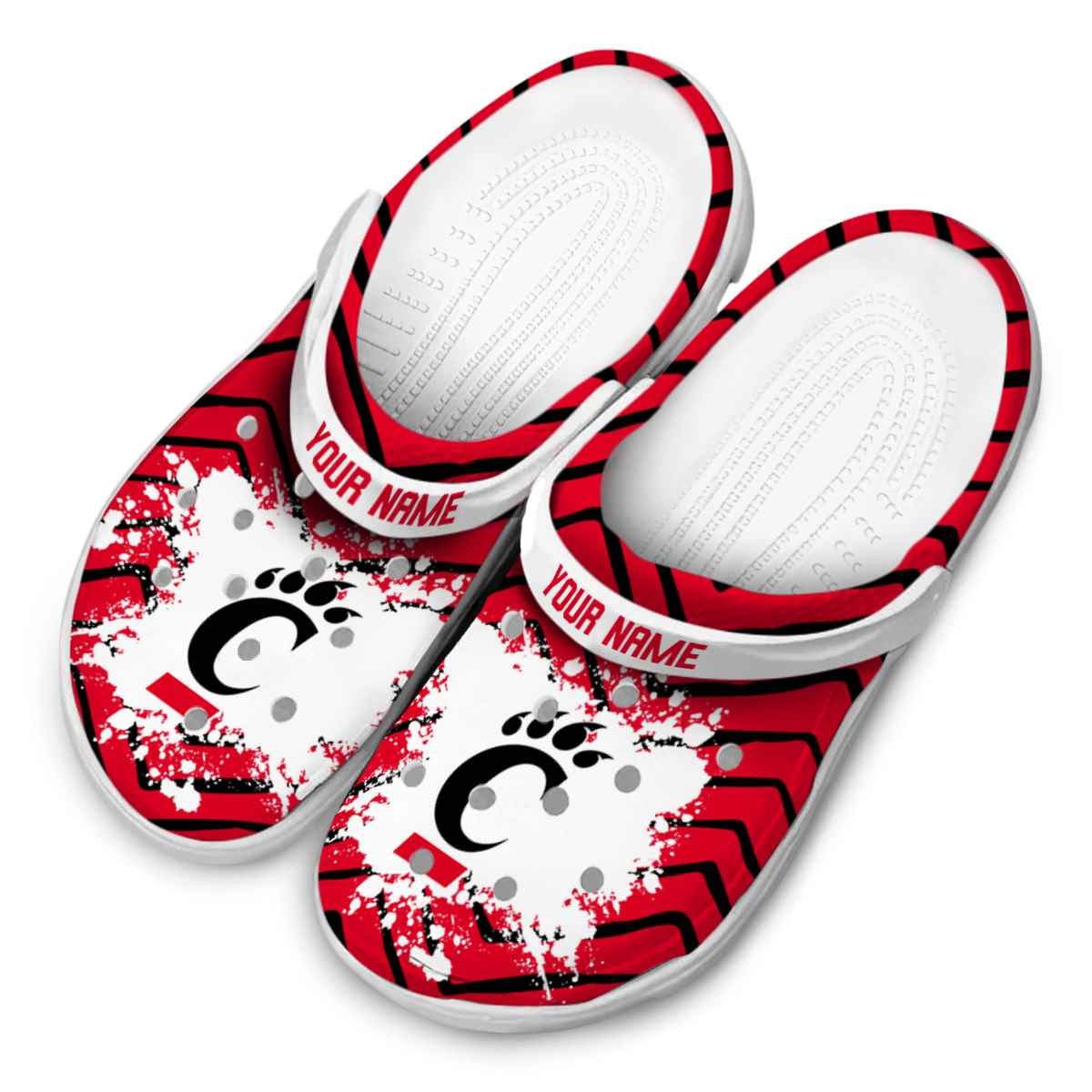 Merchidea Cincinnati Bearcats NCAA Sport Crocs Crocband Clogs Shoes Comfortable For Men Women and Kids