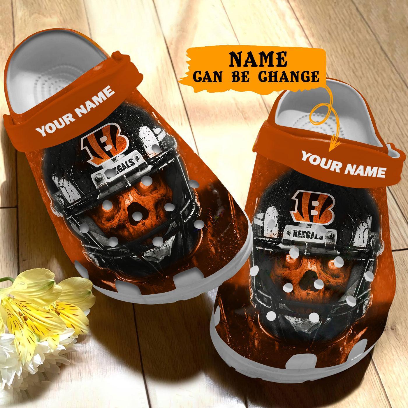 Merchidea Cincinnati Bengals NFL Sport Crocs Crocband Clogs Shoes Comfortable For Men Women and Kids