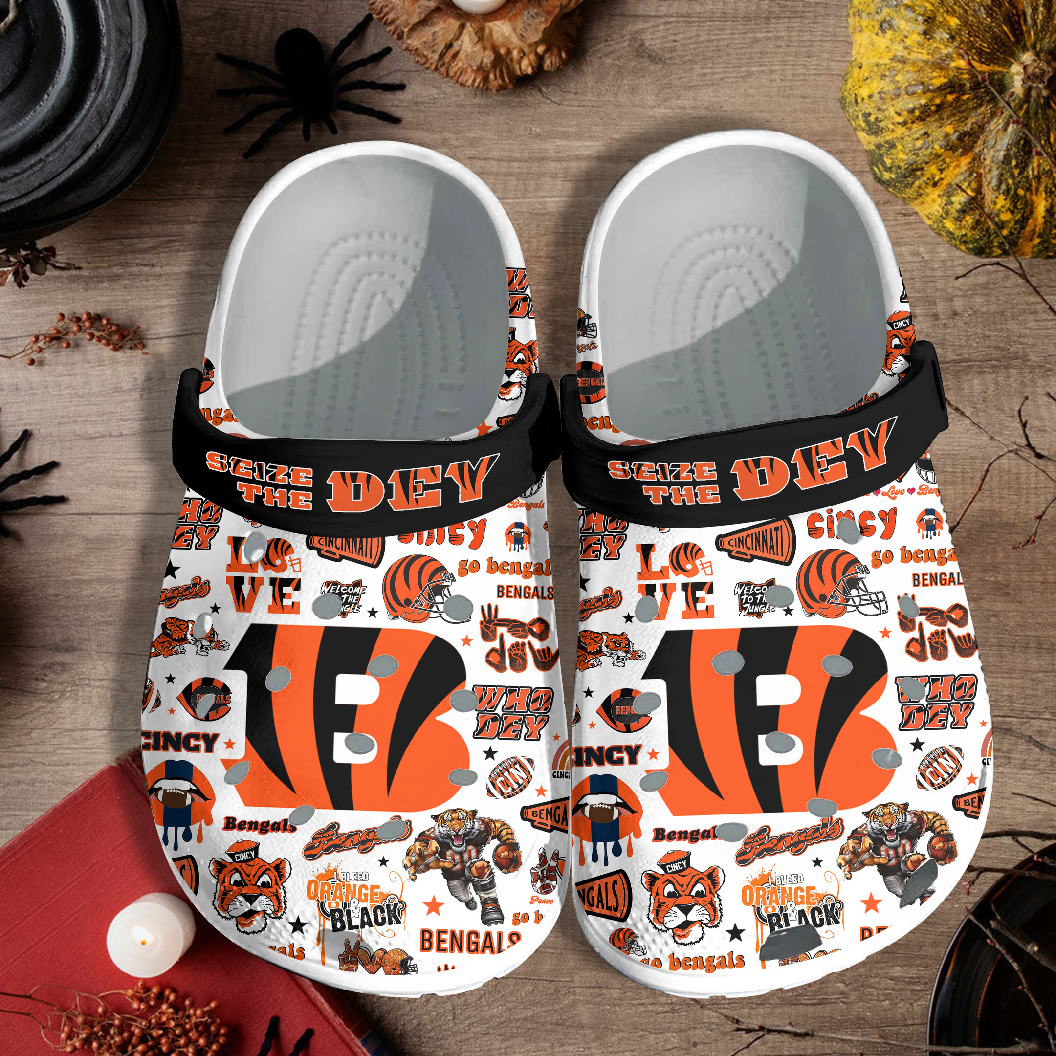 Merchidea Cincinnati Bengals NFL Sport Crocs Crocband Clogs Shoes Comfortable For Men Women and Kids