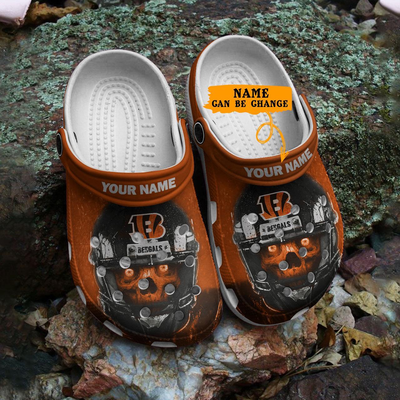 Merchidea Cincinnati Bengals NFL Sport Crocs Crocband Clogs Shoes Comfortable For Men Women and Kids