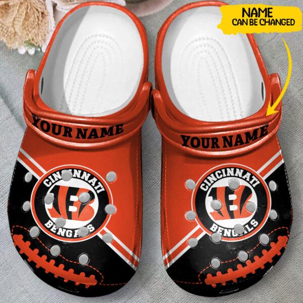 Merchidea Cincinnati Bengals NFL Sport Crocs Crocband Clogs Shoes Comfortable For Men Women and Kids