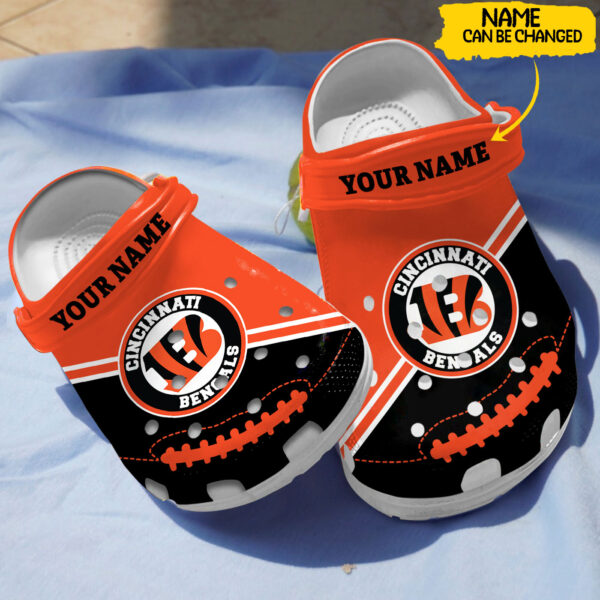 Merchidea Cincinnati Bengals NFL Sport Crocs Crocband Clogs Shoes Comfortable For Men Women and Kids