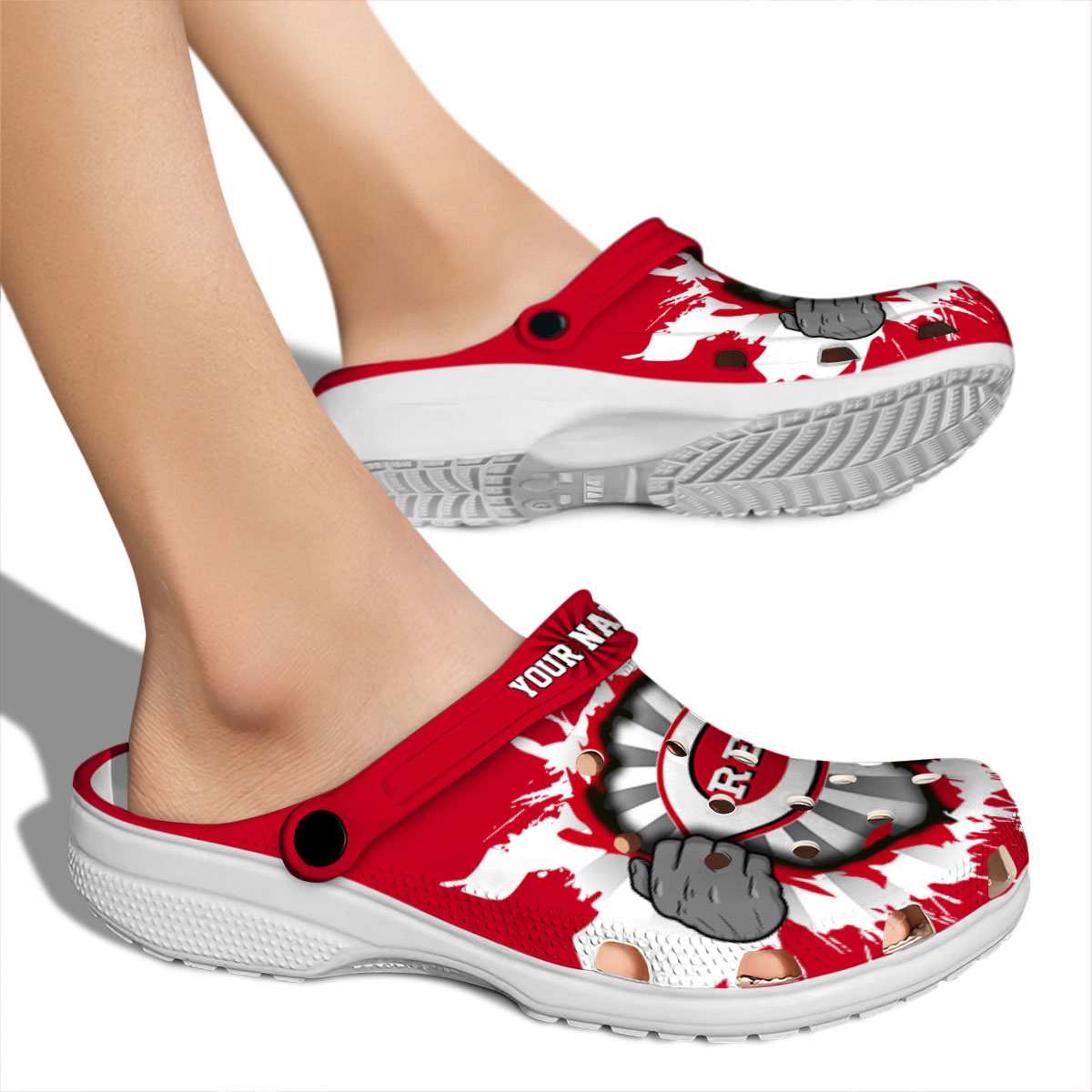 Merchidea Cincinnati Reds MLB Sport Crocs Crocband Clogs Shoes Comfortable For Men Women and Kids