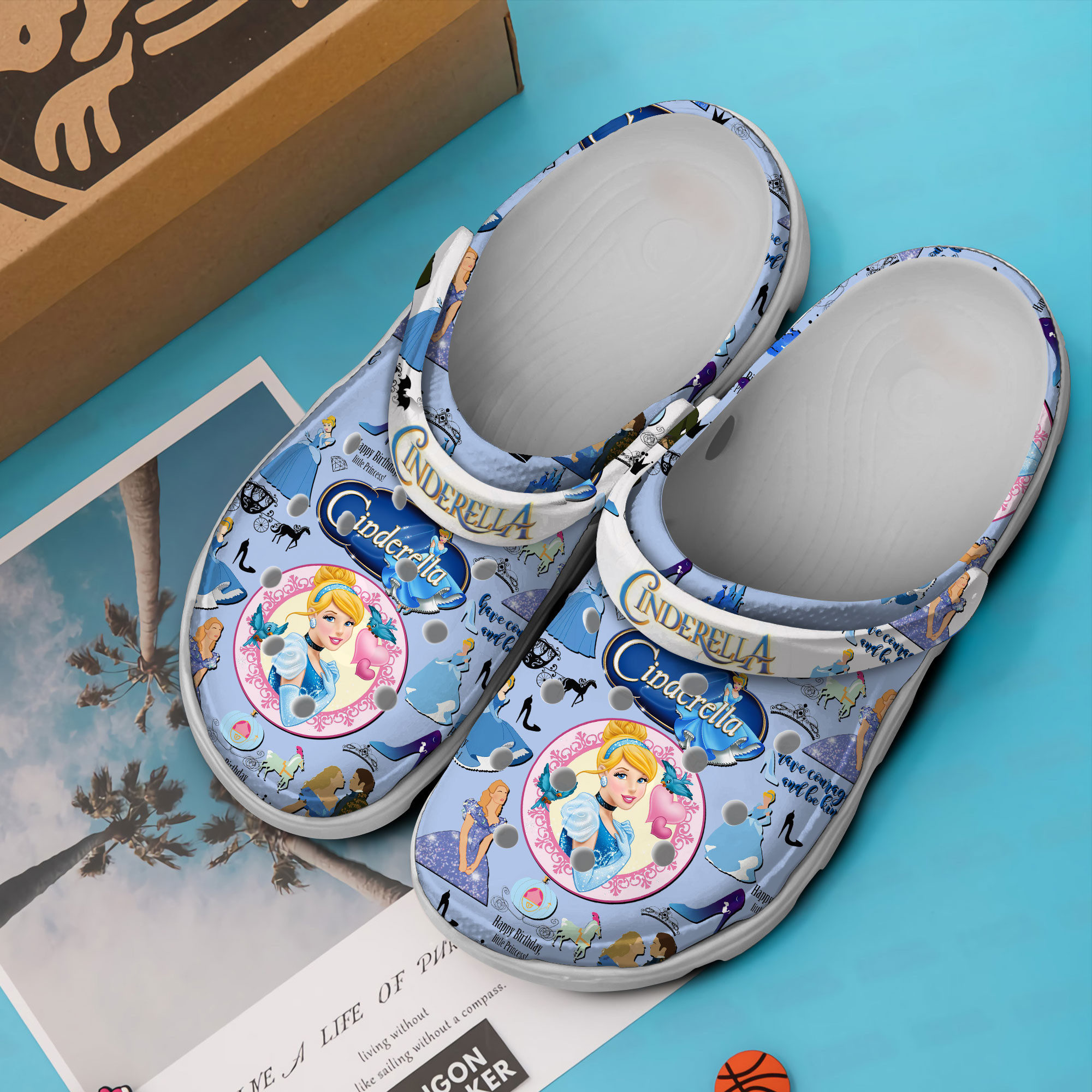 Merchidea Cinderella Cartoon Movie Crocs Crocband Clogs Shoes Comfortable For Men Women and Kids