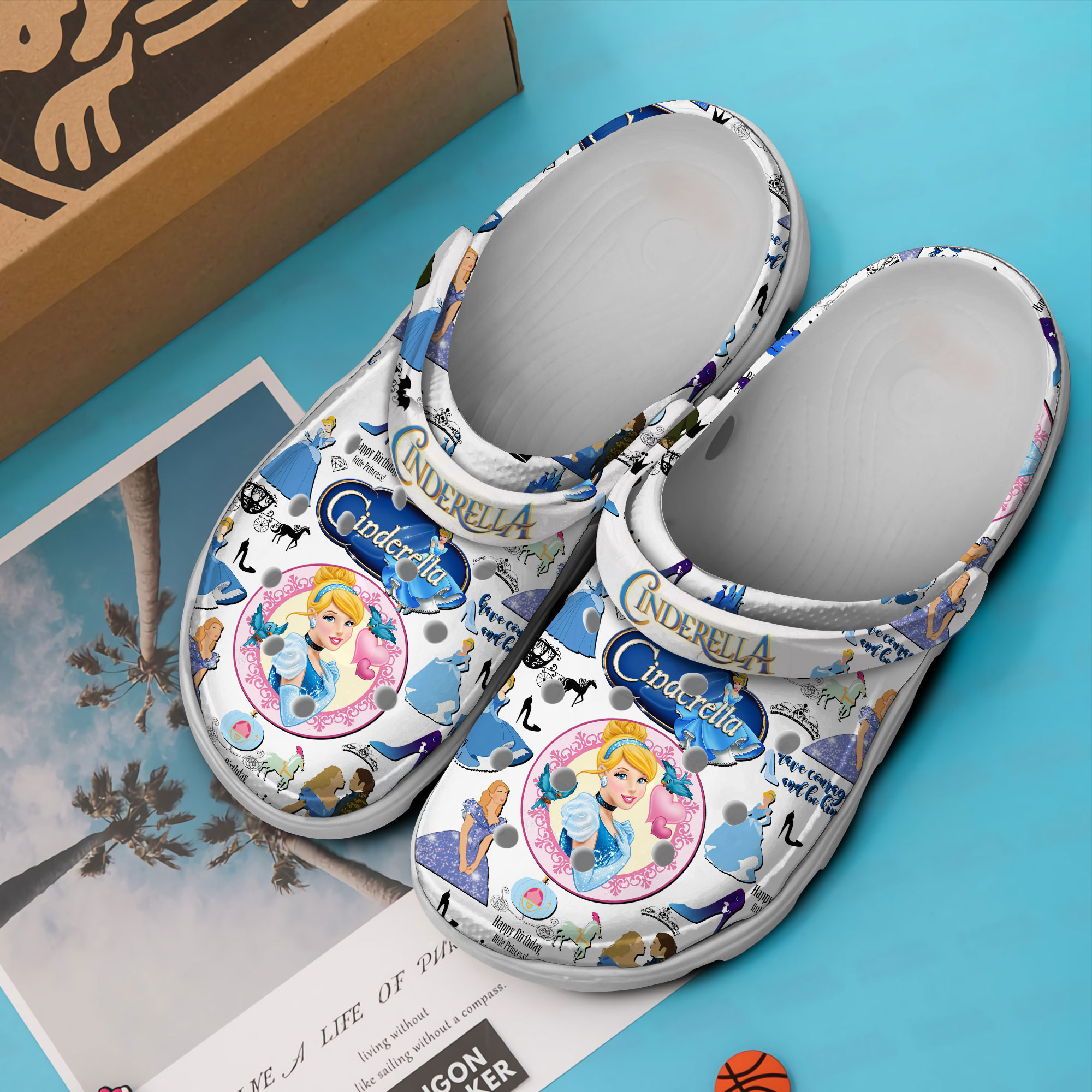 Merchidea Cinderella Cartoon Movie Crocs Crocband Clogs Shoes Comfortable For Men Women and Kids