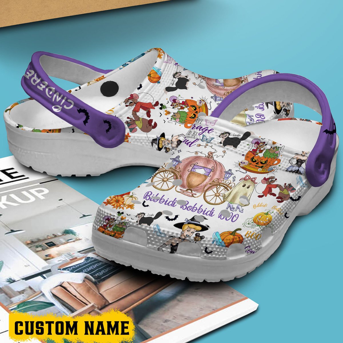 Merchidea Cinderella Disney Cartoon Crocs Crocband Clogs Shoes Comfortable For Men Women and Kids