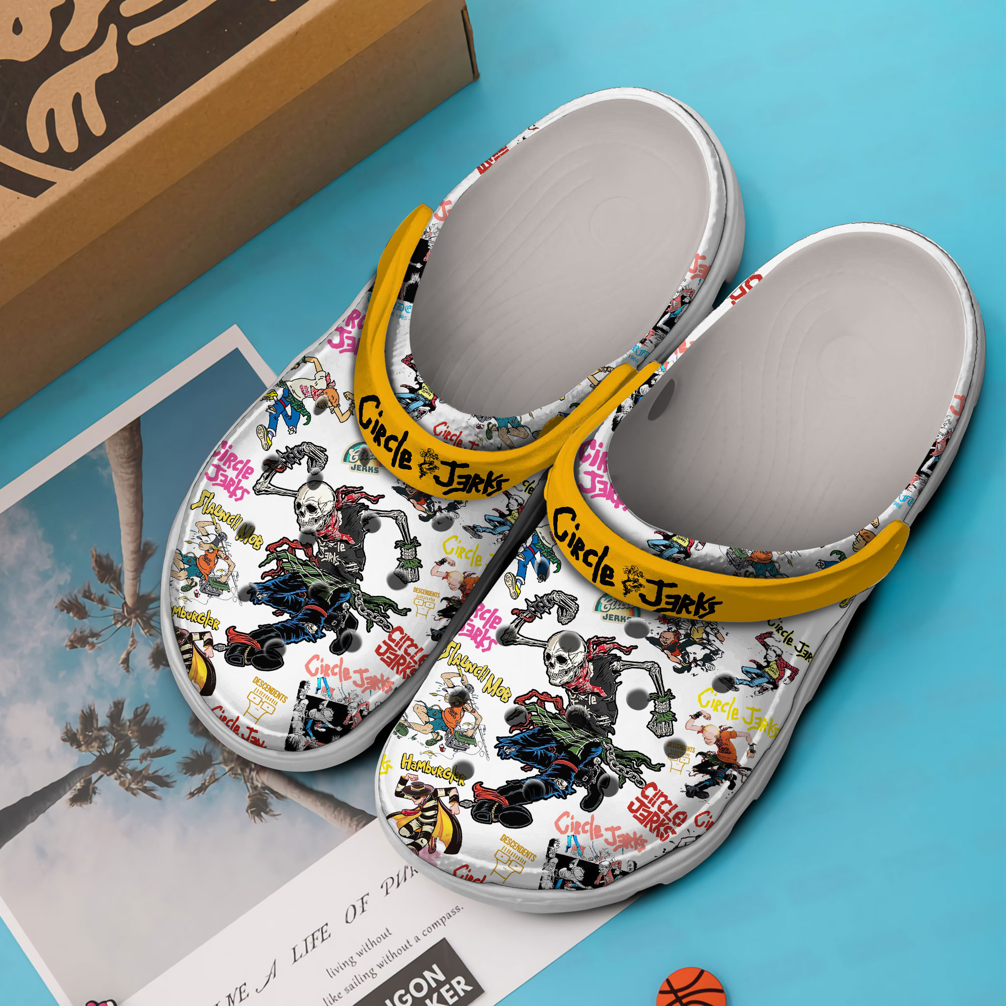 Merchidea Circle Jerks Movie Crocs Crocband Clogs Shoes Comfortable For Men Women and Kids