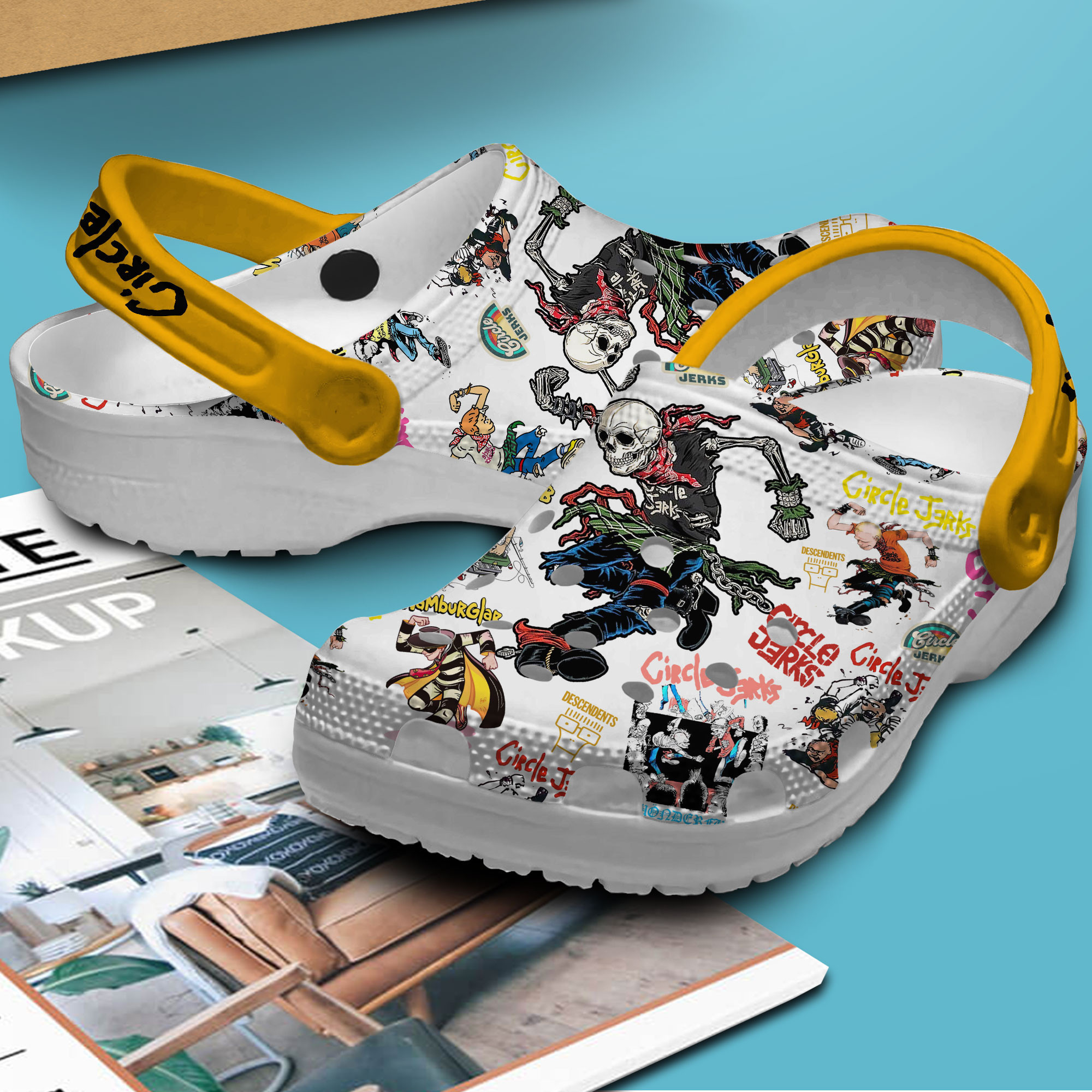 Merchidea Circle Jerks Music Crocs Crocband Clogs Shoes Comfortable For Men Women and Kids