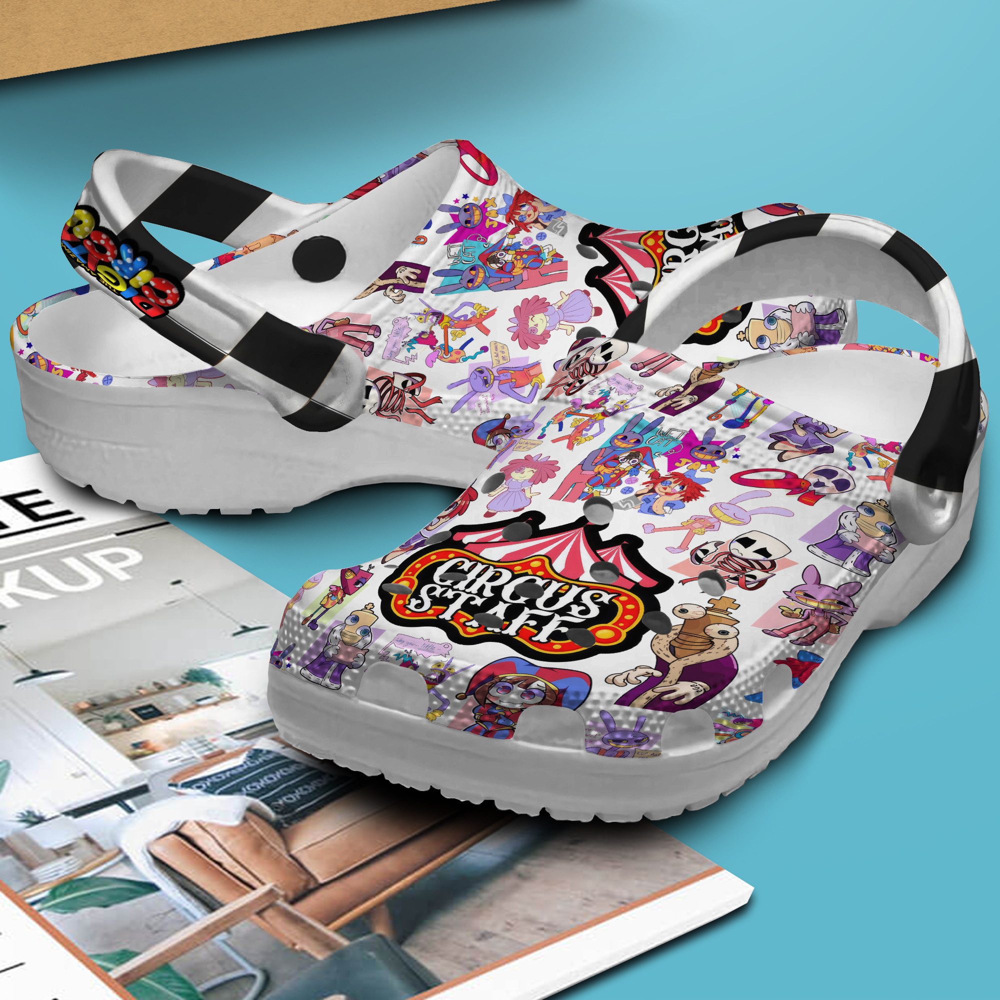 Merchidea Circus Staff Clowns The Amazing Digital Circus Cartoon Crocs Crocband Clogs Shoes Comfortable For Men Women and Kids