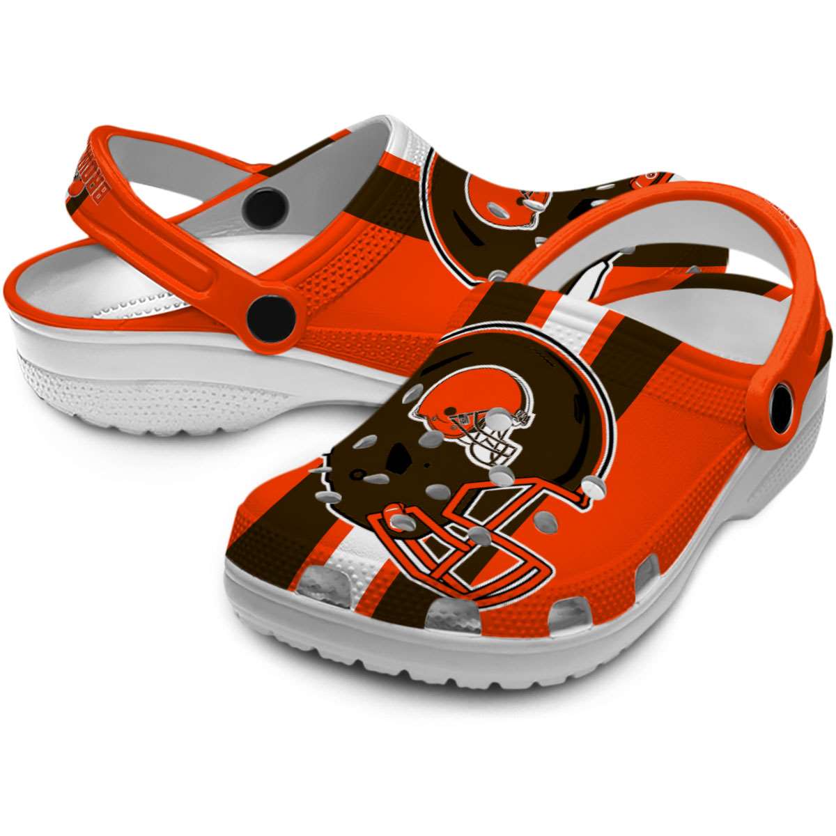 Merchidea Cleveland Browns NFL Sport Crocs Crocband Clogs Shoes Comfortable For Men Women and Kids