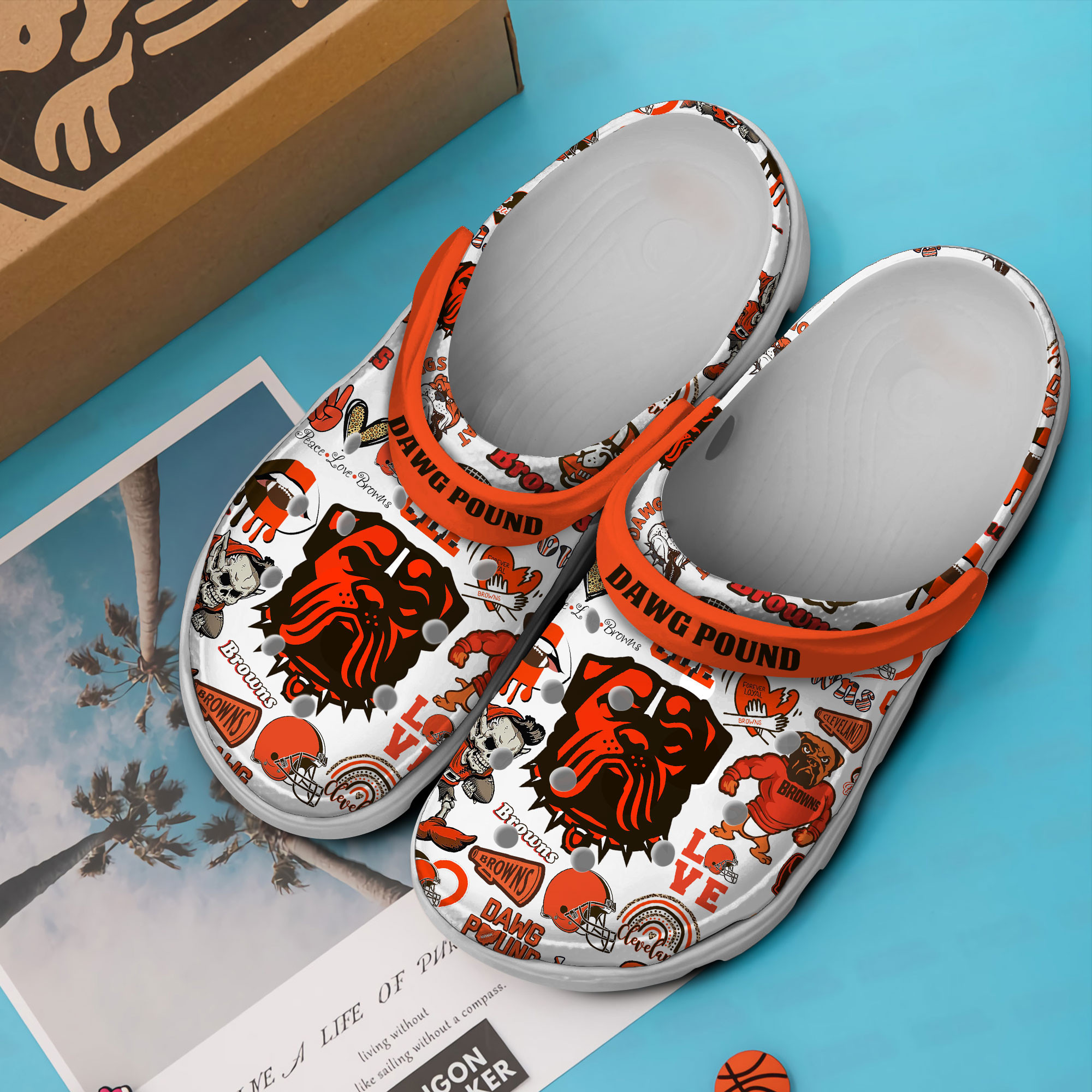 Merchidea Cleveland Browns NFL Sport Crocs Crocband Clogs Shoes Comfortable For Men Women and Kids