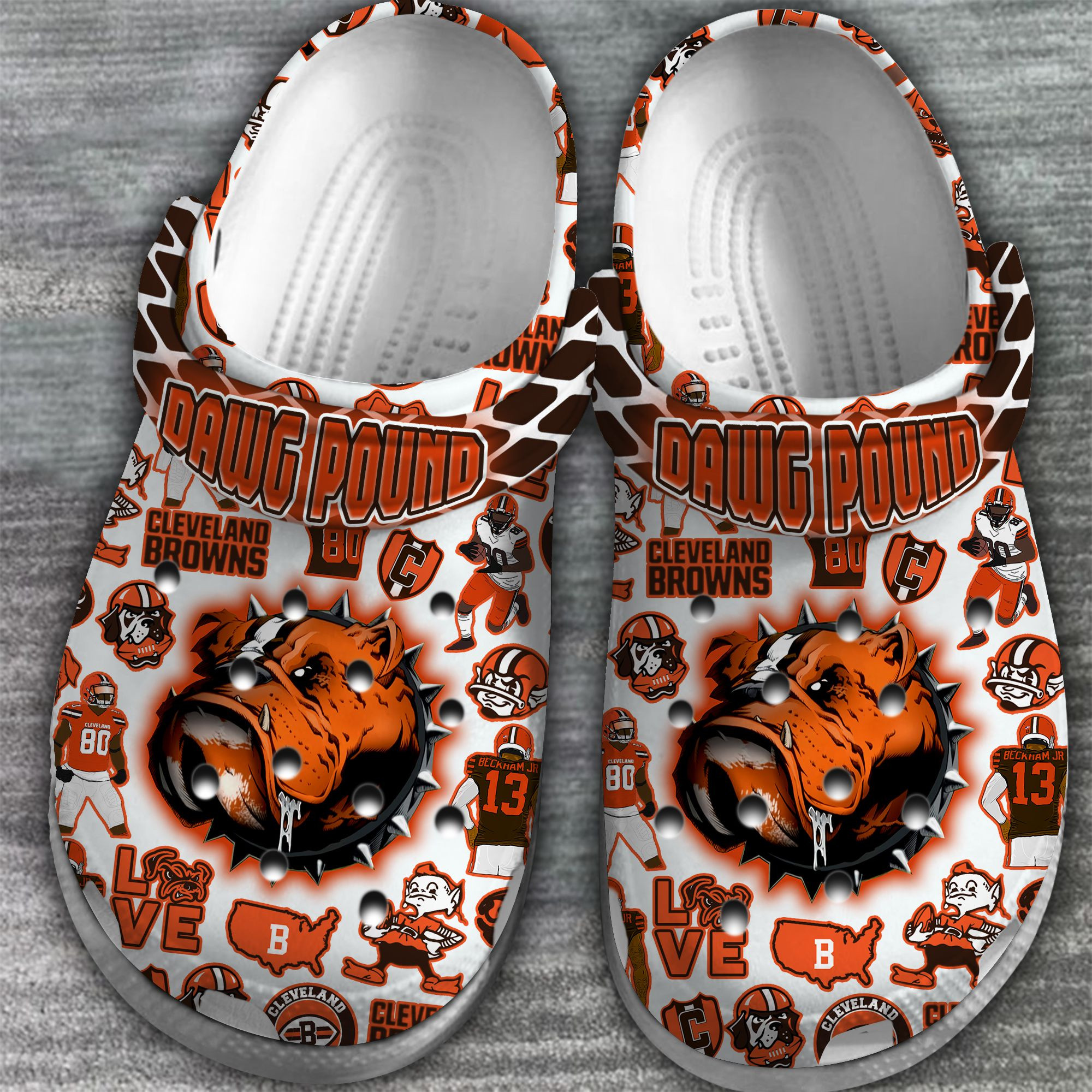 Merchidea Cleveland Browns NFL Sport Crocs Crocband Clogs Shoes Comfortable For Men Women and Kids