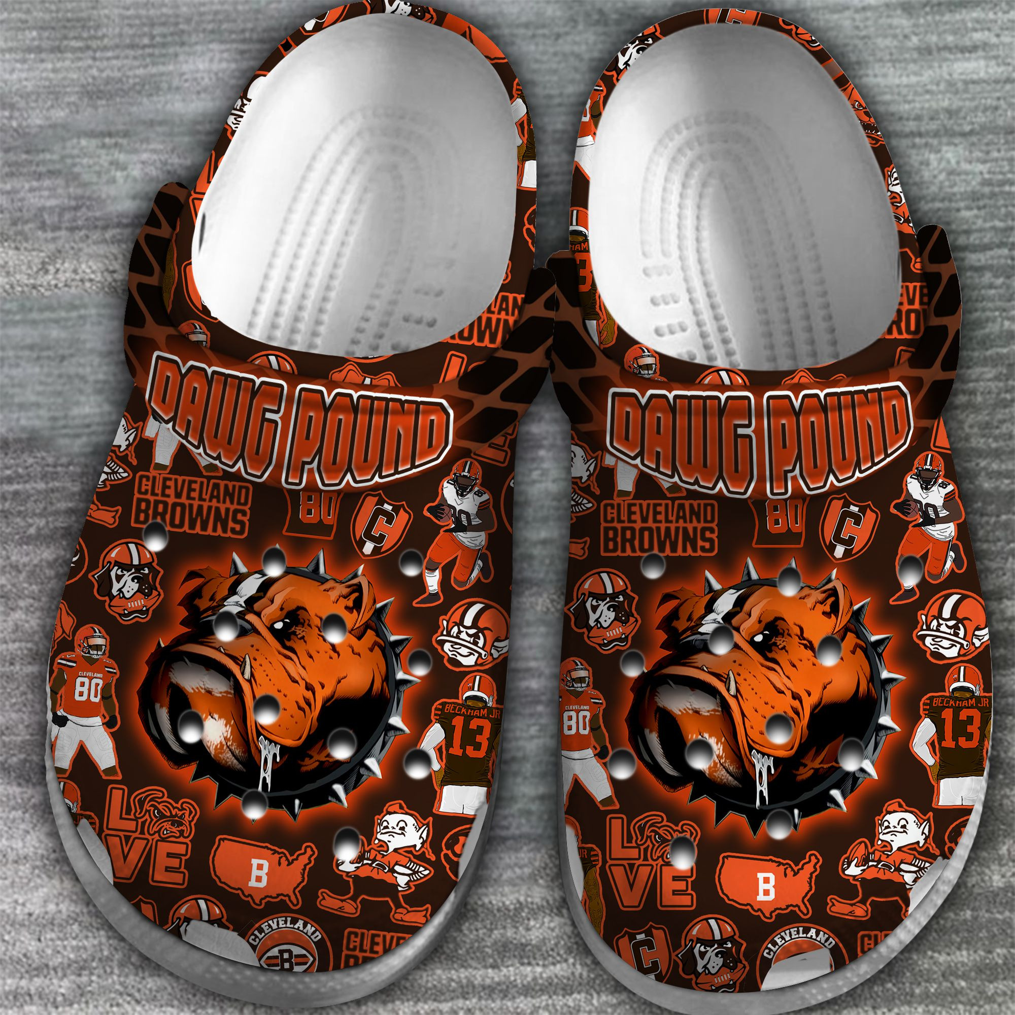 Merchidea Cleveland Browns NFL Sport Crocs Crocband Clogs Shoes Comfortable For Men Women and Kids