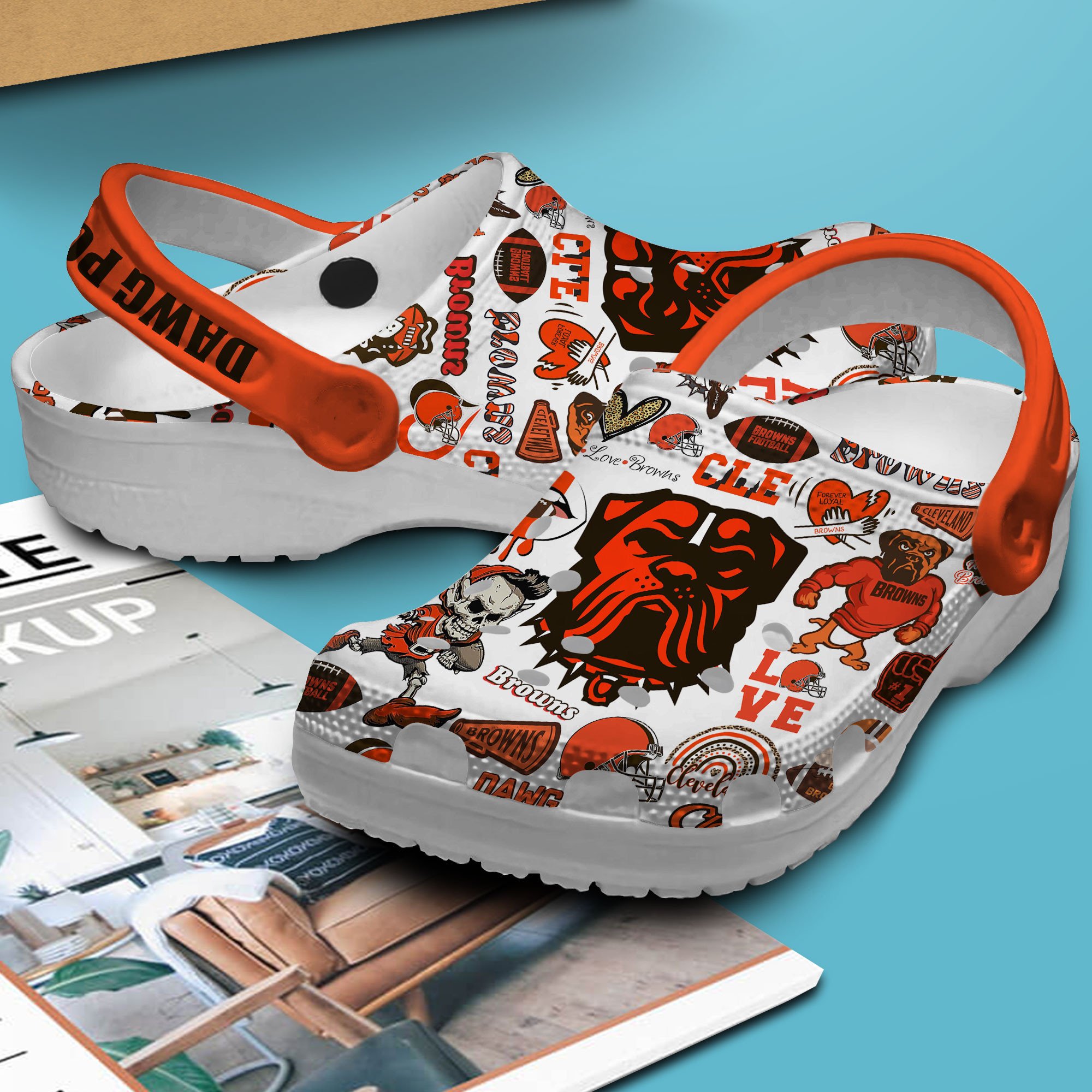 Merchidea Cleveland Browns NFL Sport Crocs Crocband Clogs Shoes Comfortable For Men Women and Kids