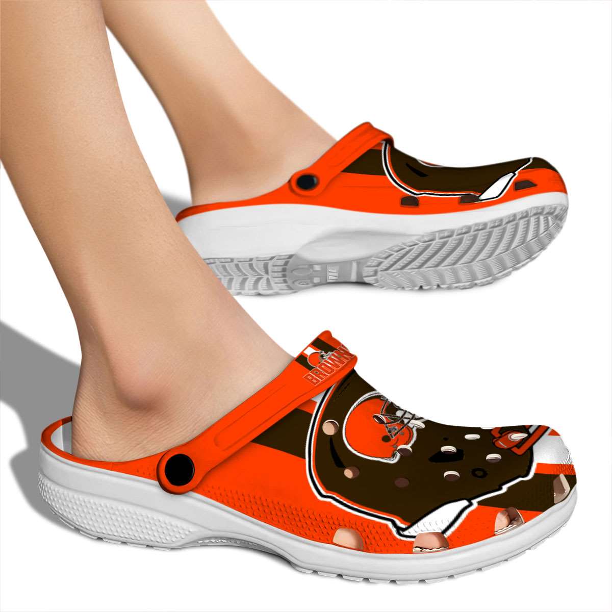 Merchidea Cleveland Browns NFL Sport Crocs Crocband Clogs Shoes Comfortable For Men Women and Kids