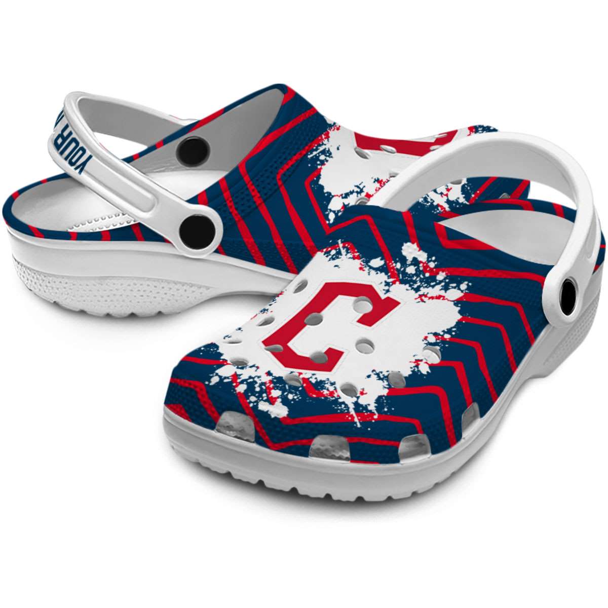 Merchidea Cleveland Guardians MLB Sport Crocs Crocband Clogs Shoes Comfortable For Men Women and Kids