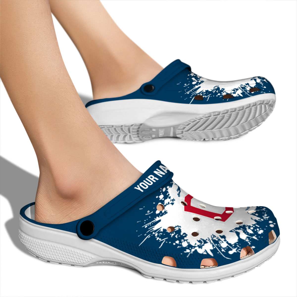 Merchidea Cleveland Guardians MLB Sport Crocs Crocband Clogs Shoes Comfortable For Men Women and Kids