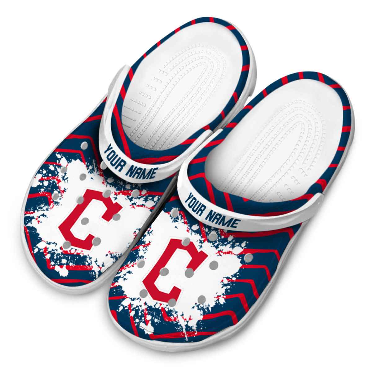Merchidea Cleveland Guardians MLB Sport Crocs Crocband Clogs Shoes Comfortable For Men Women and Kids