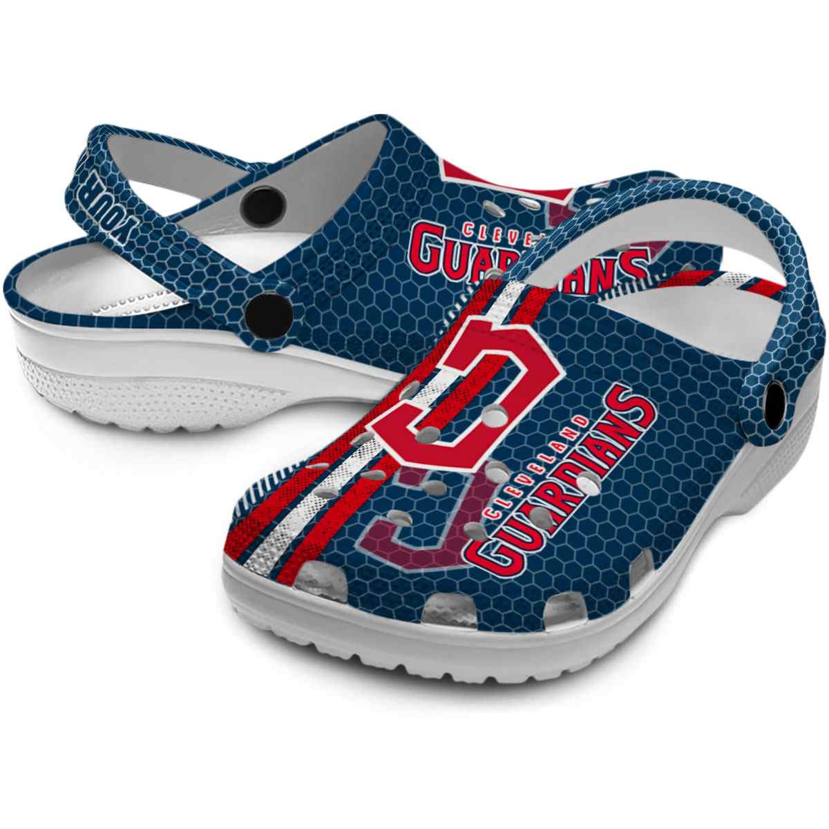 Merchidea Cleveland Guardians MLB Sport Crocs Crocband Clogs Shoes Comfortable For Men Women and Kids