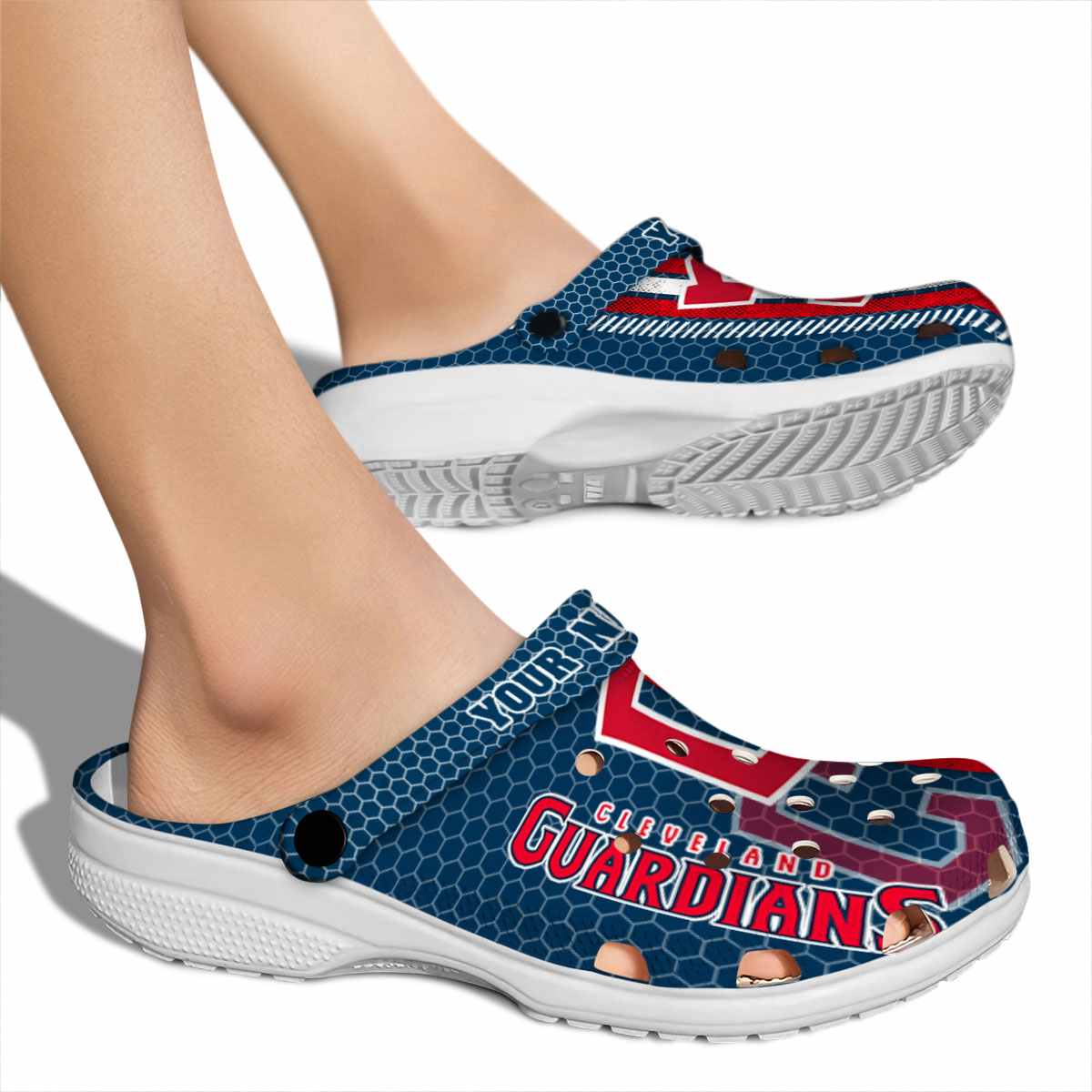 Merchidea Cleveland Guardians MLB Sport Crocs Crocband Clogs Shoes Comfortable For Men Women and Kids