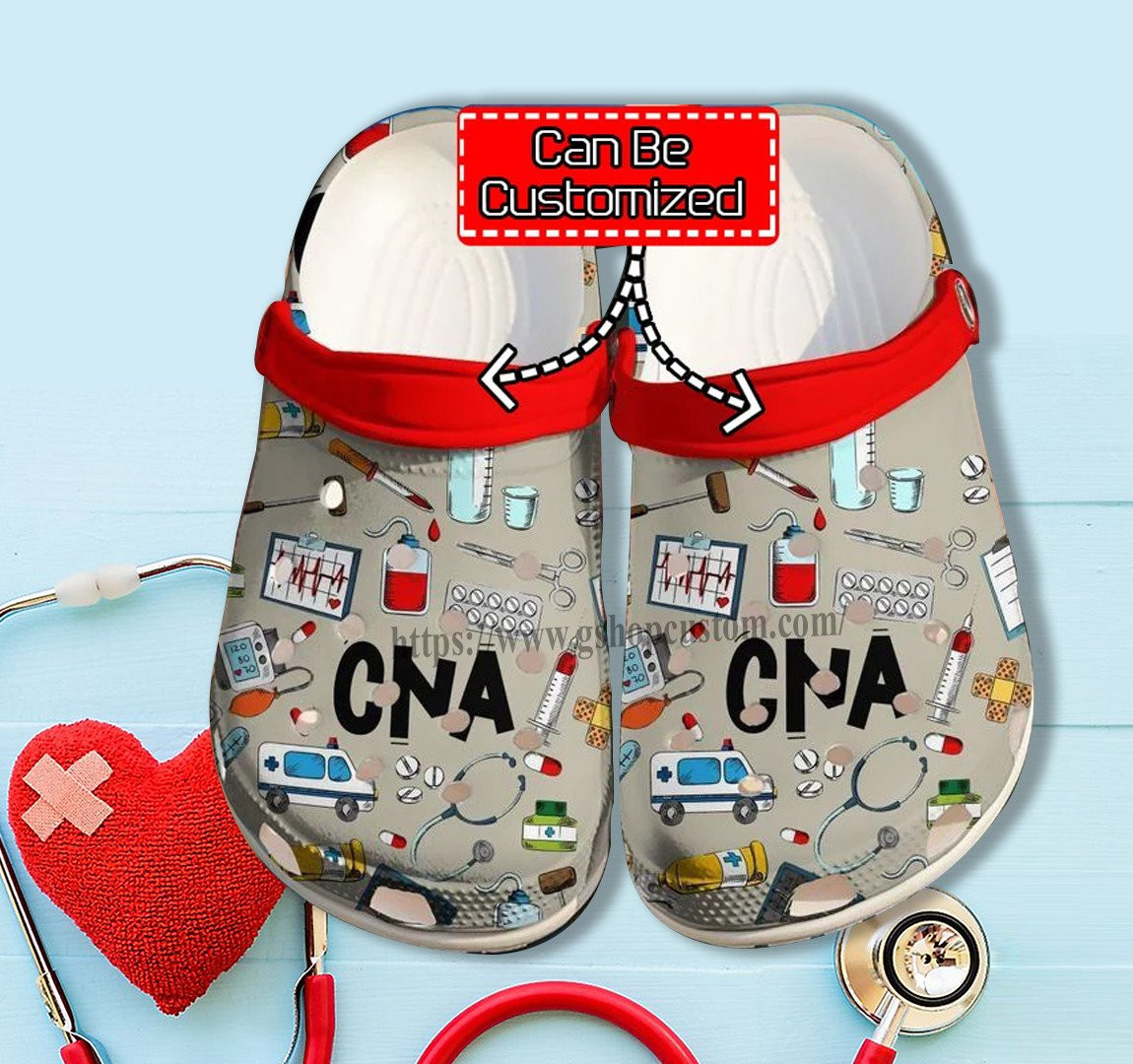 Merchidea Cna Nurse Medical Item Chibi Cute Shoes Gift Wife Daughter - Cna Shoes Croc Clogs Customize