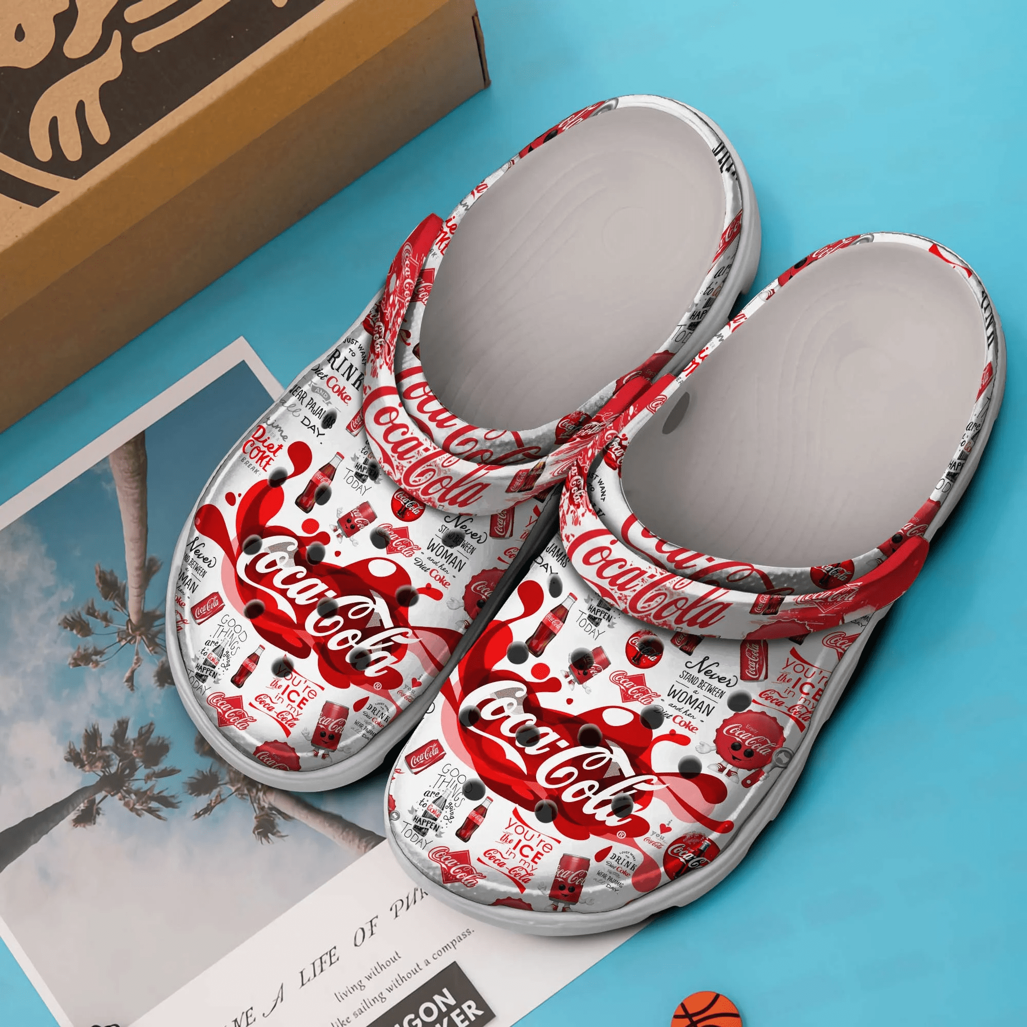 Merchidea Cocacola Drink Crocs Crocband Clogs Shoes Comfortable For Men Women and Kids