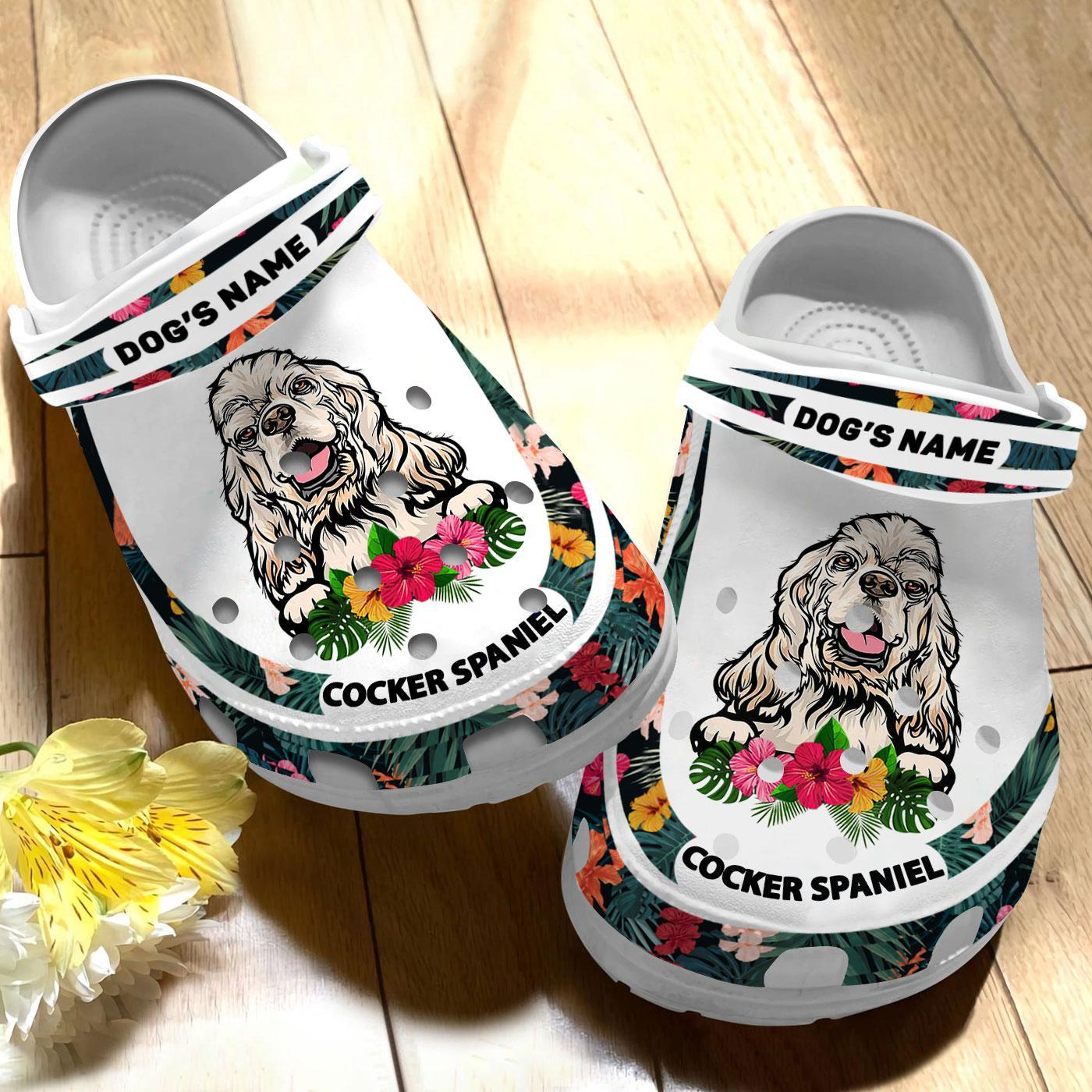 Merchidea Cocker Spaniel Dog Crocs Crocband Clogs Shoes Comfortable For Men Women and Kids