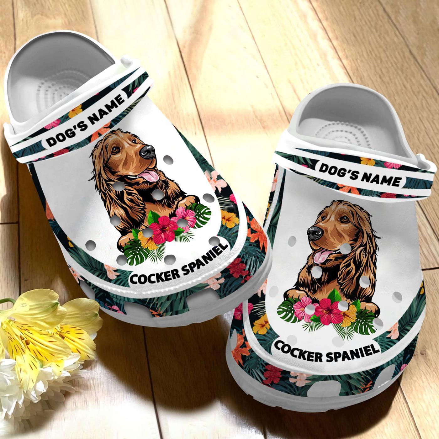 Merchidea Cocker Spaniel Dog Crocs Crocband Clogs Shoes Comfortable For Men Women and Kids