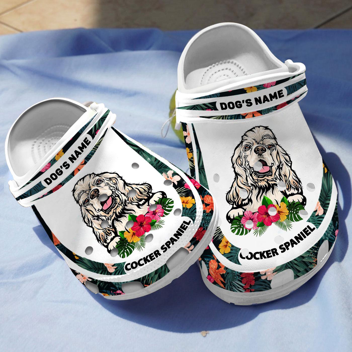 Merchidea Cocker Spaniel Dog Crocs Crocband Clogs Shoes Comfortable For Men Women and Kids