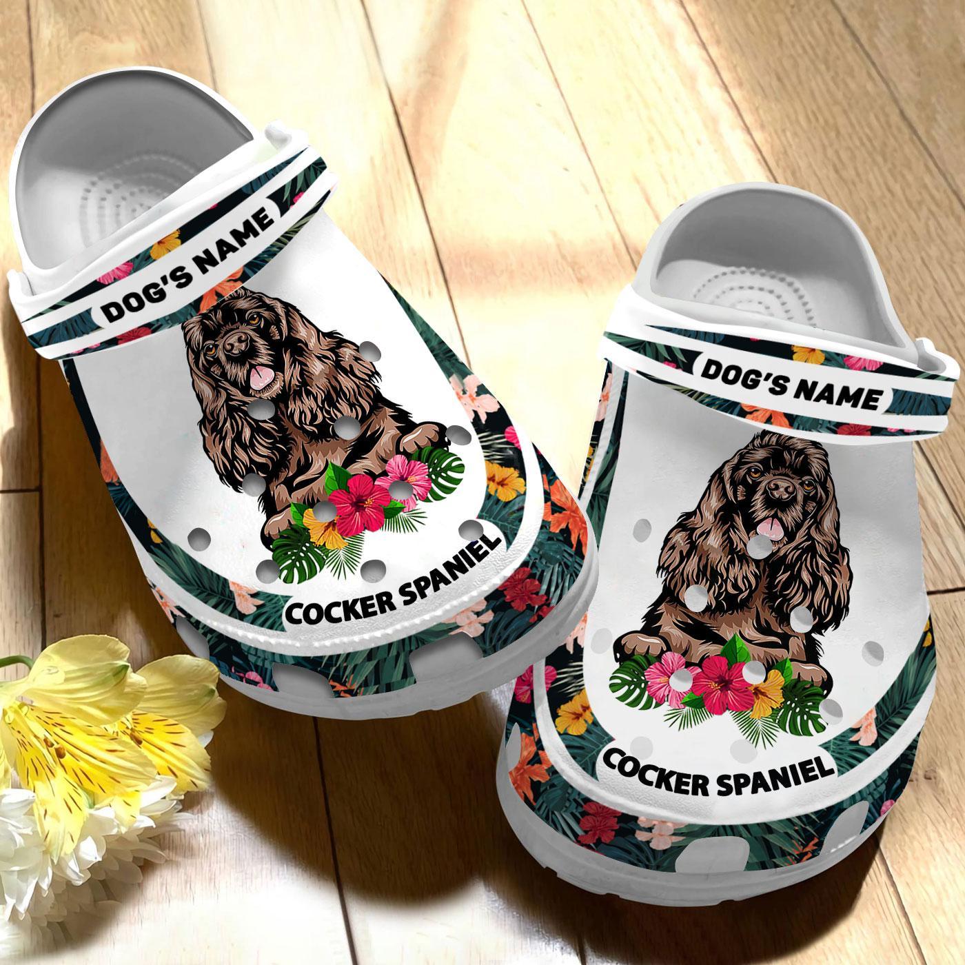 Merchidea Cocker Spaniel Dog Crocs Crocband Clogs Shoes Comfortable For Men Women and Kids