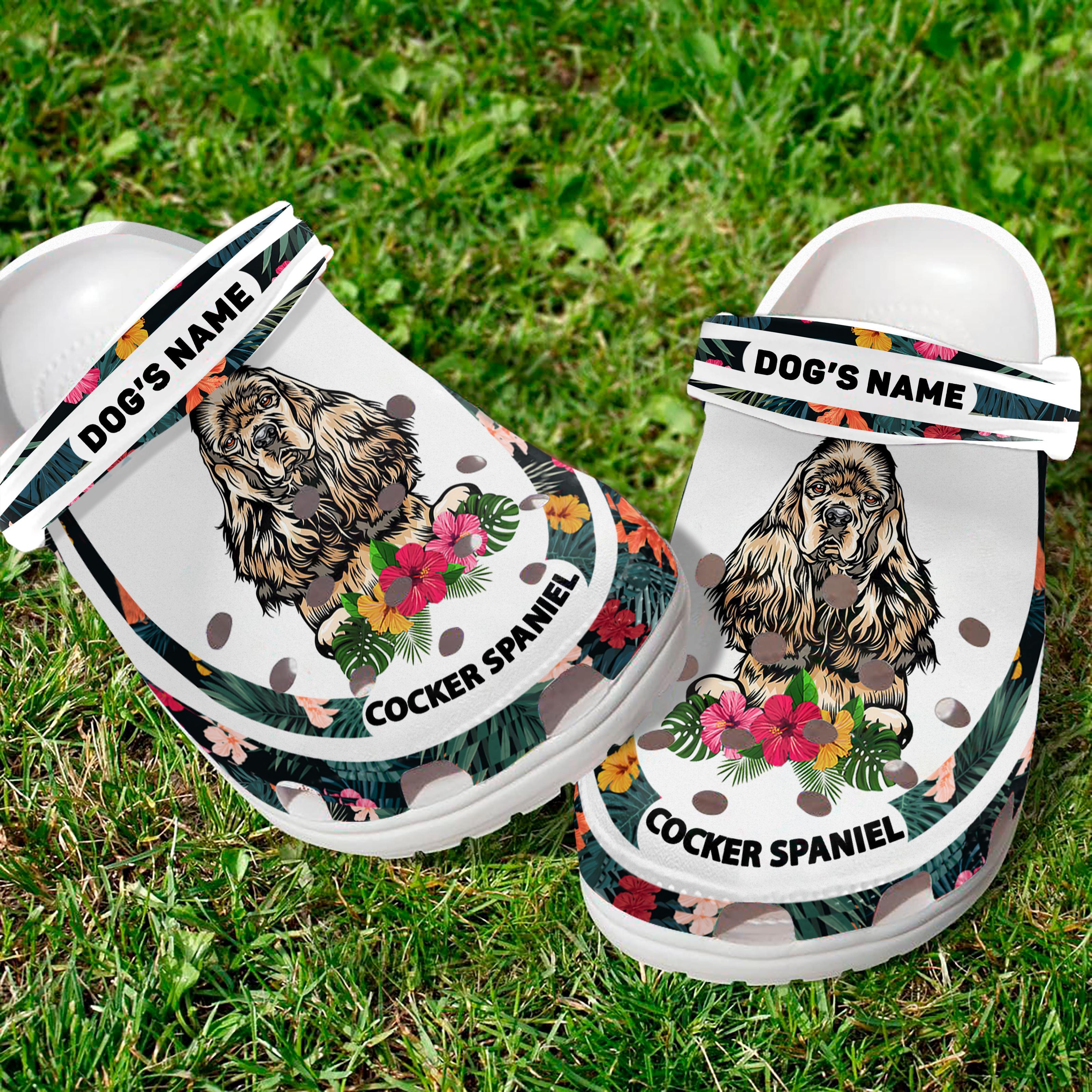 Merchidea Cocker Spaniel Dog Crocs Crocband Clogs Shoes Comfortable For Men Women and Kids