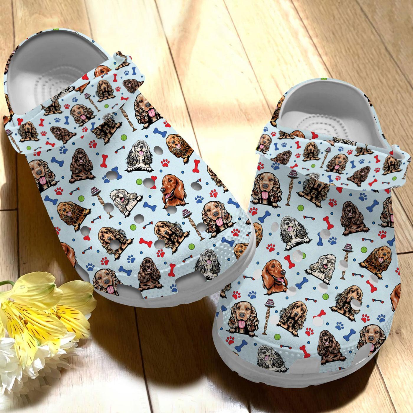 Merchidea Cocker Spaniel Dog Crocs Crocband Clogs Shoes Comfortable For Men Women and Kids