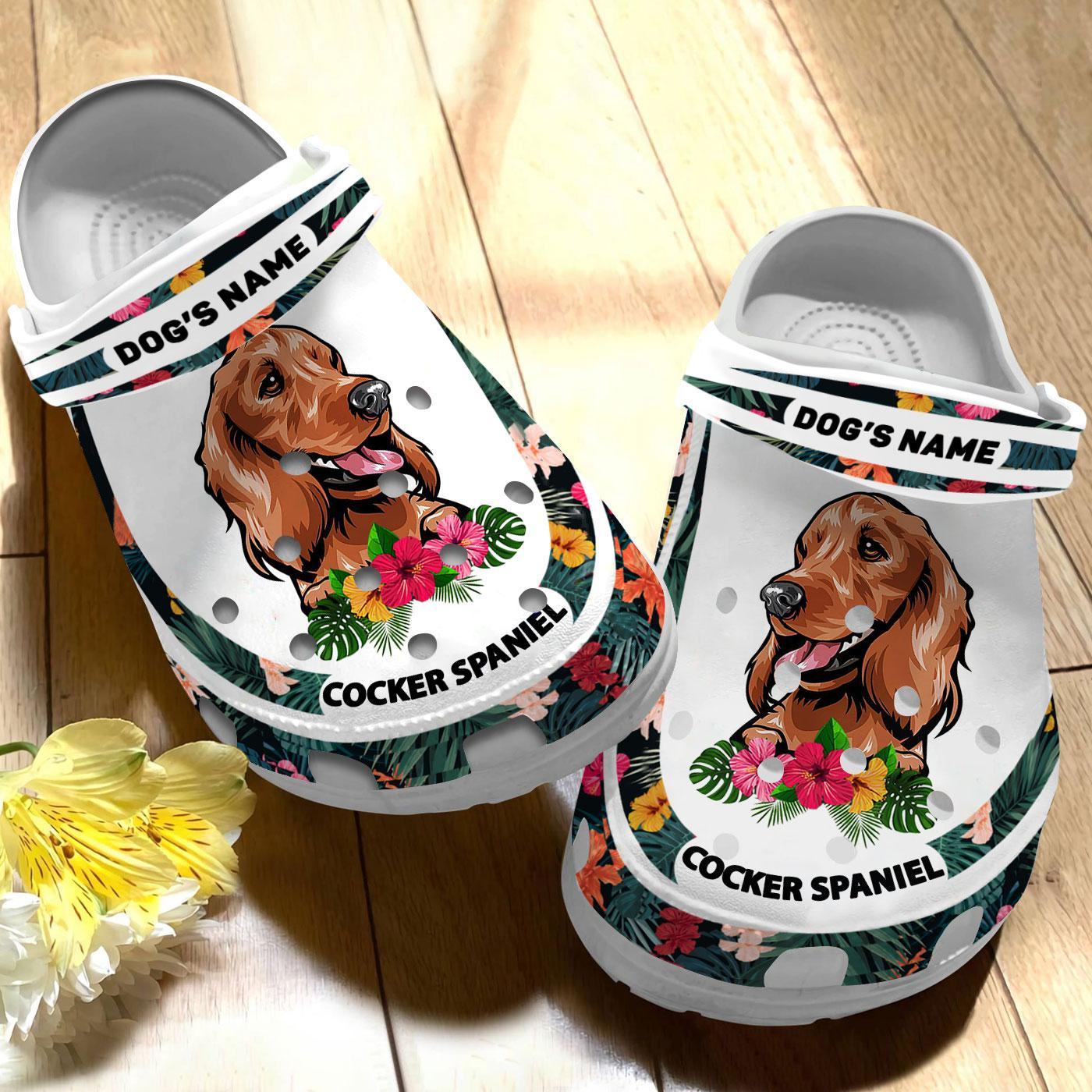 Merchidea Cocker Spaniel Dog Crocs Crocband Clogs Shoes Comfortable For Men Women and Kids
