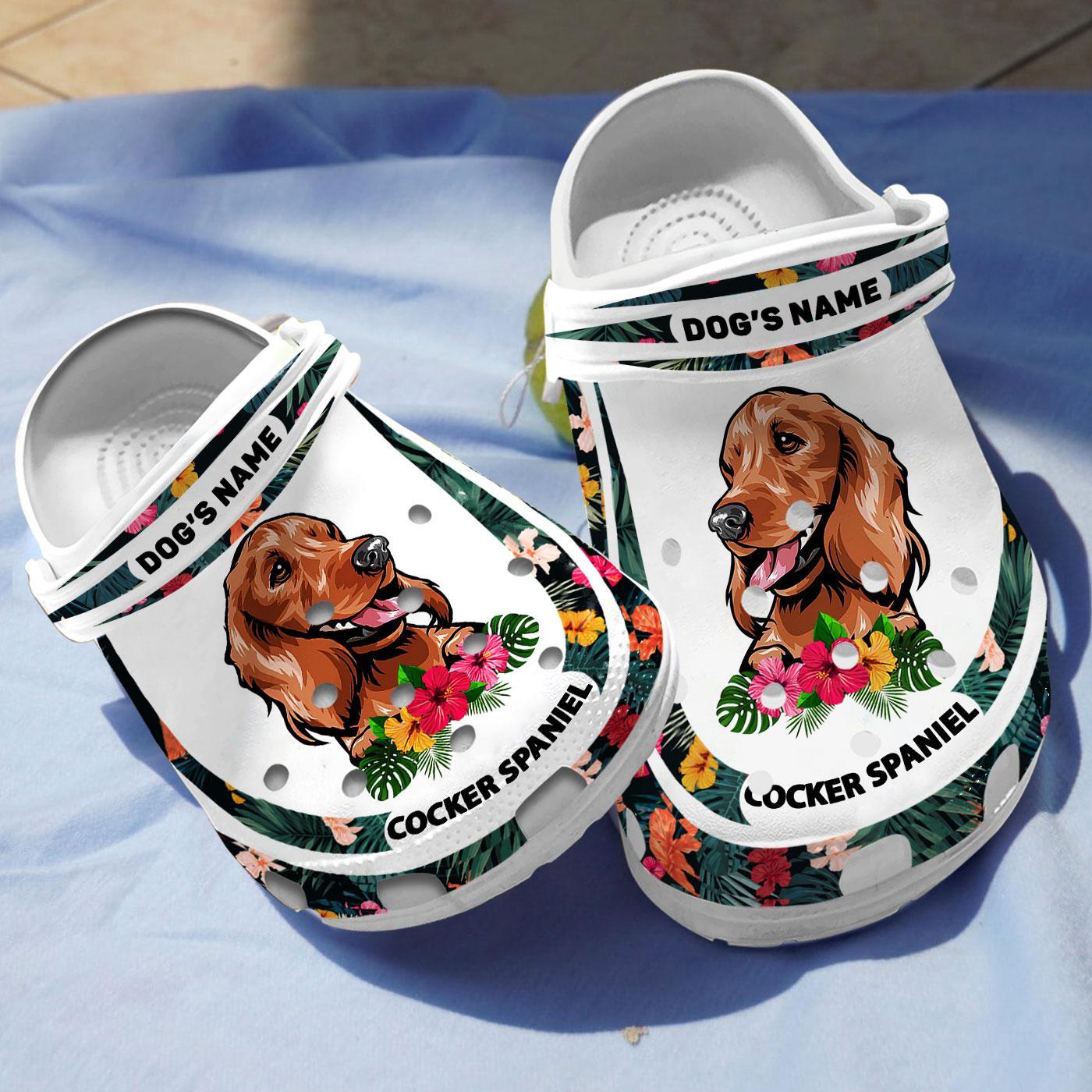 Merchidea Cocker Spaniel Dog Crocs Crocband Clogs Shoes Comfortable For Men Women and Kids