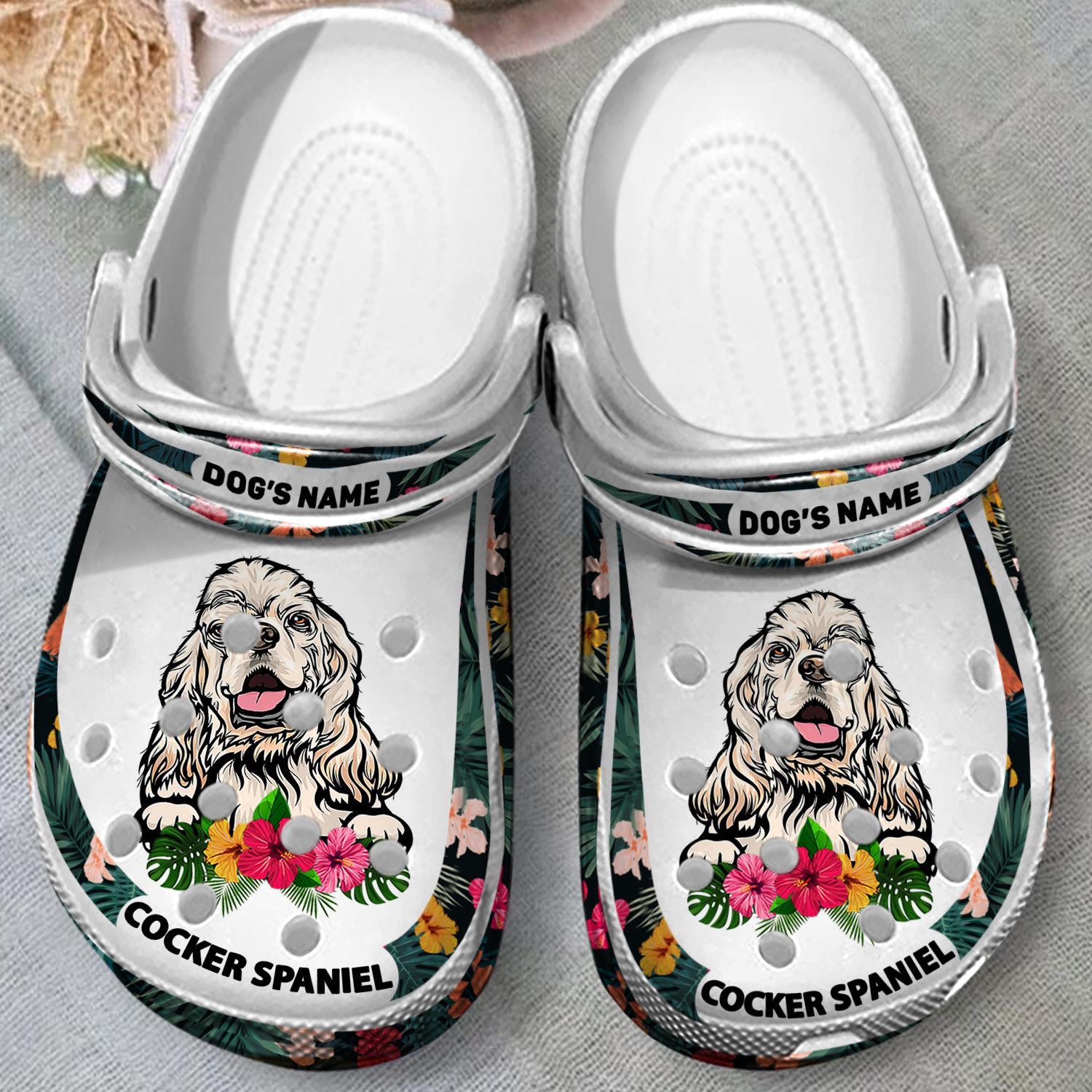 Merchidea Cocker Spaniel Dog Crocs Crocband Clogs Shoes Comfortable For Men Women and Kids