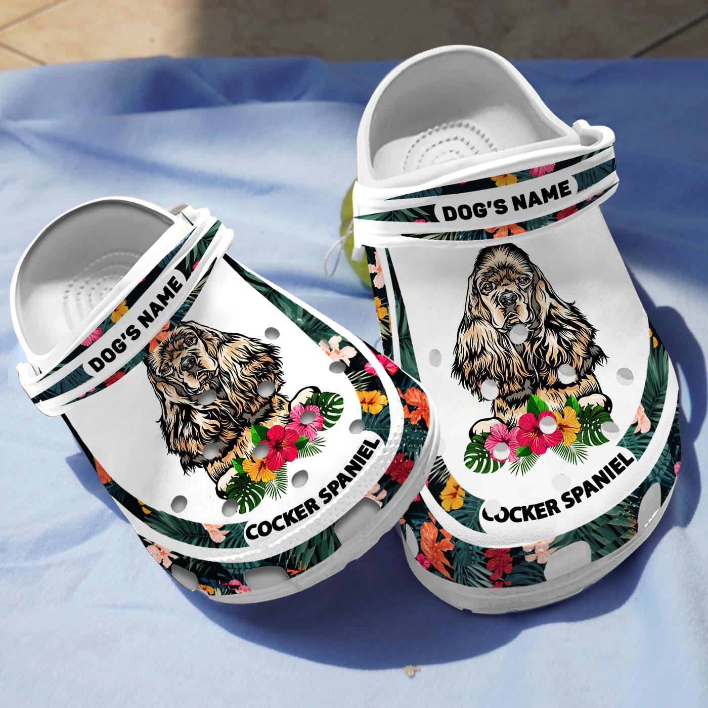 Merchidea Cocker Spaniel Dog Crocs Crocband Clogs Shoes Comfortable For Men Women and Kids