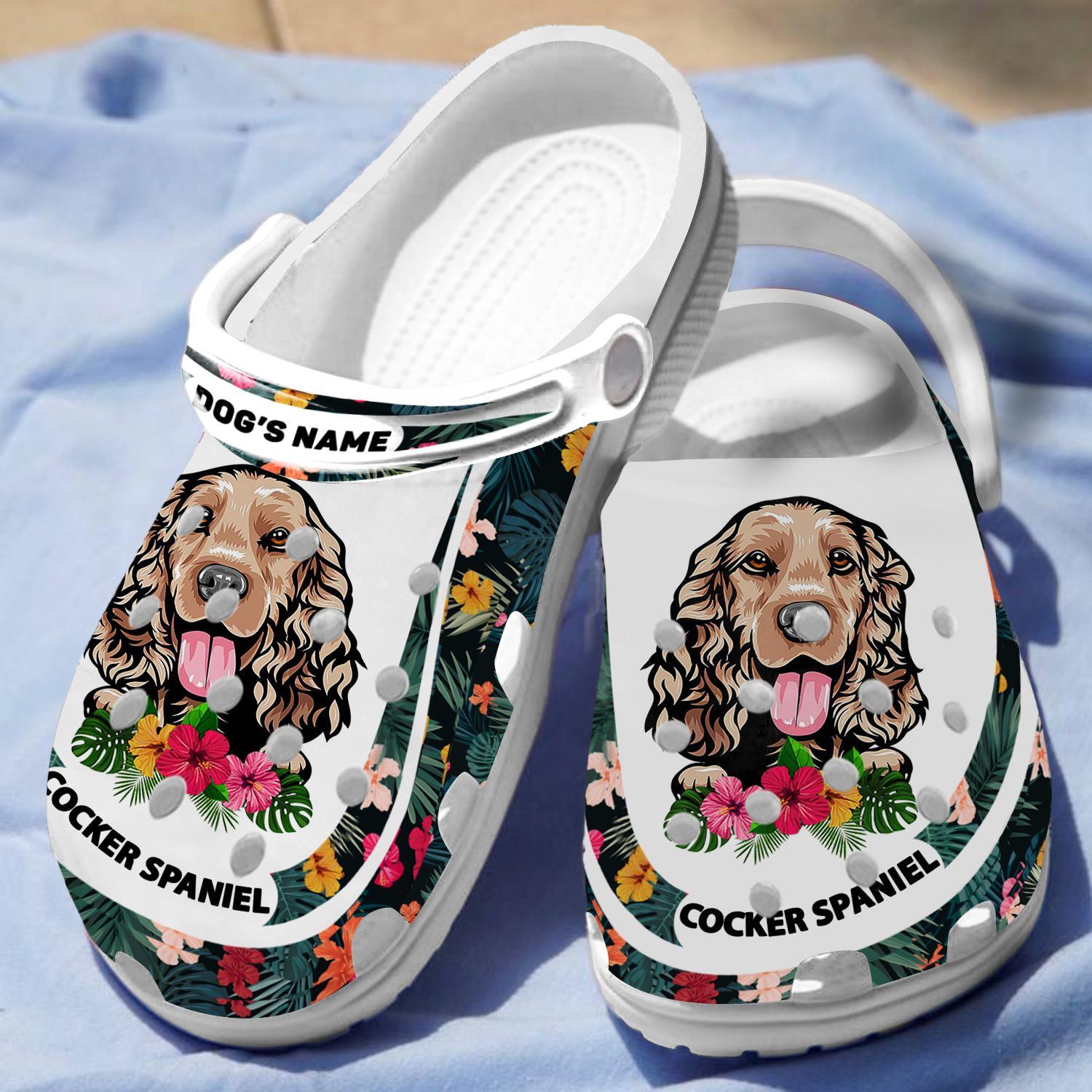Merchidea Cocker Spaniel Dog Crocs Crocband Clogs Shoes Comfortable For Men Women and Kids