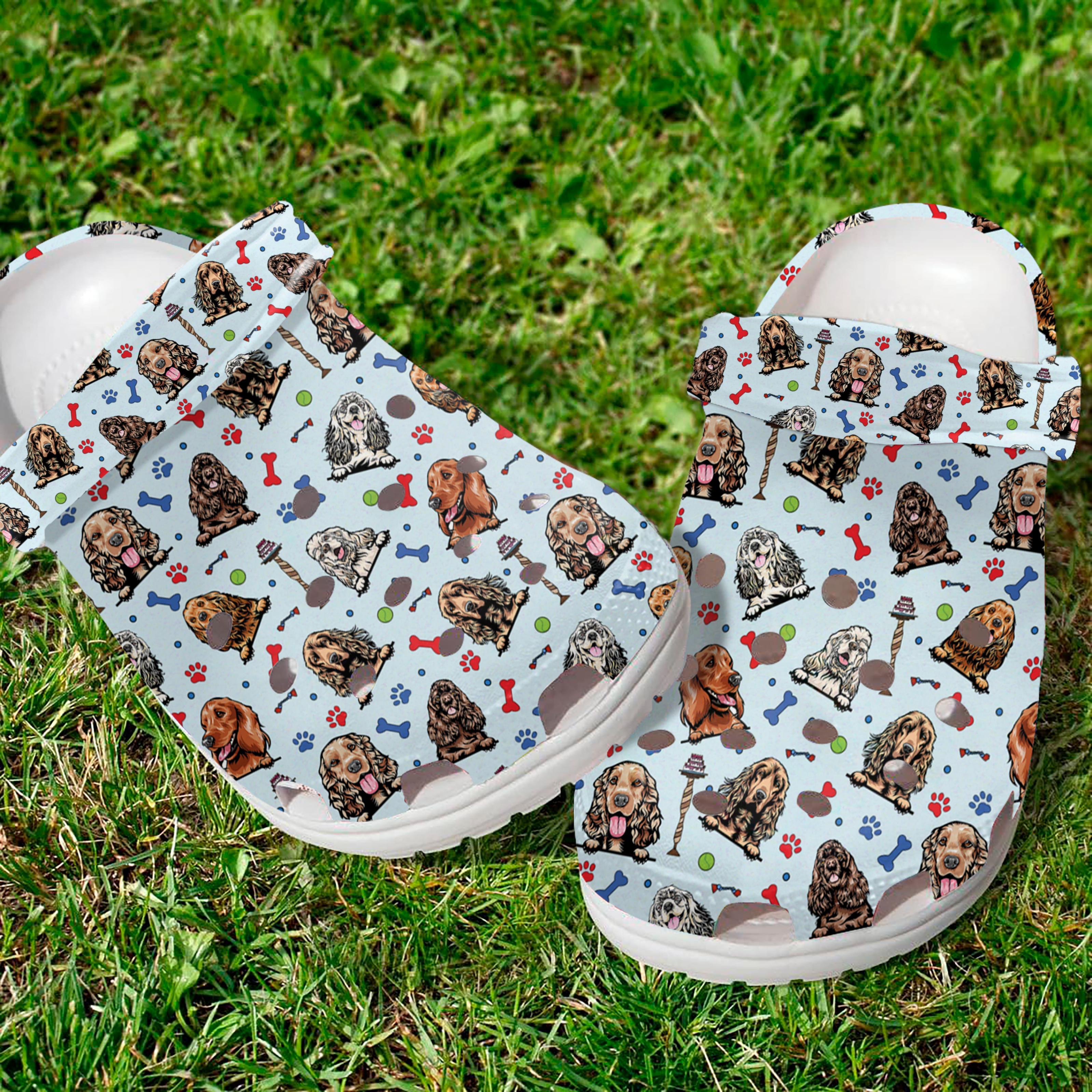 Merchidea Cocker Spaniel Dog Crocs Crocband Clogs Shoes Comfortable For Men Women and Kids