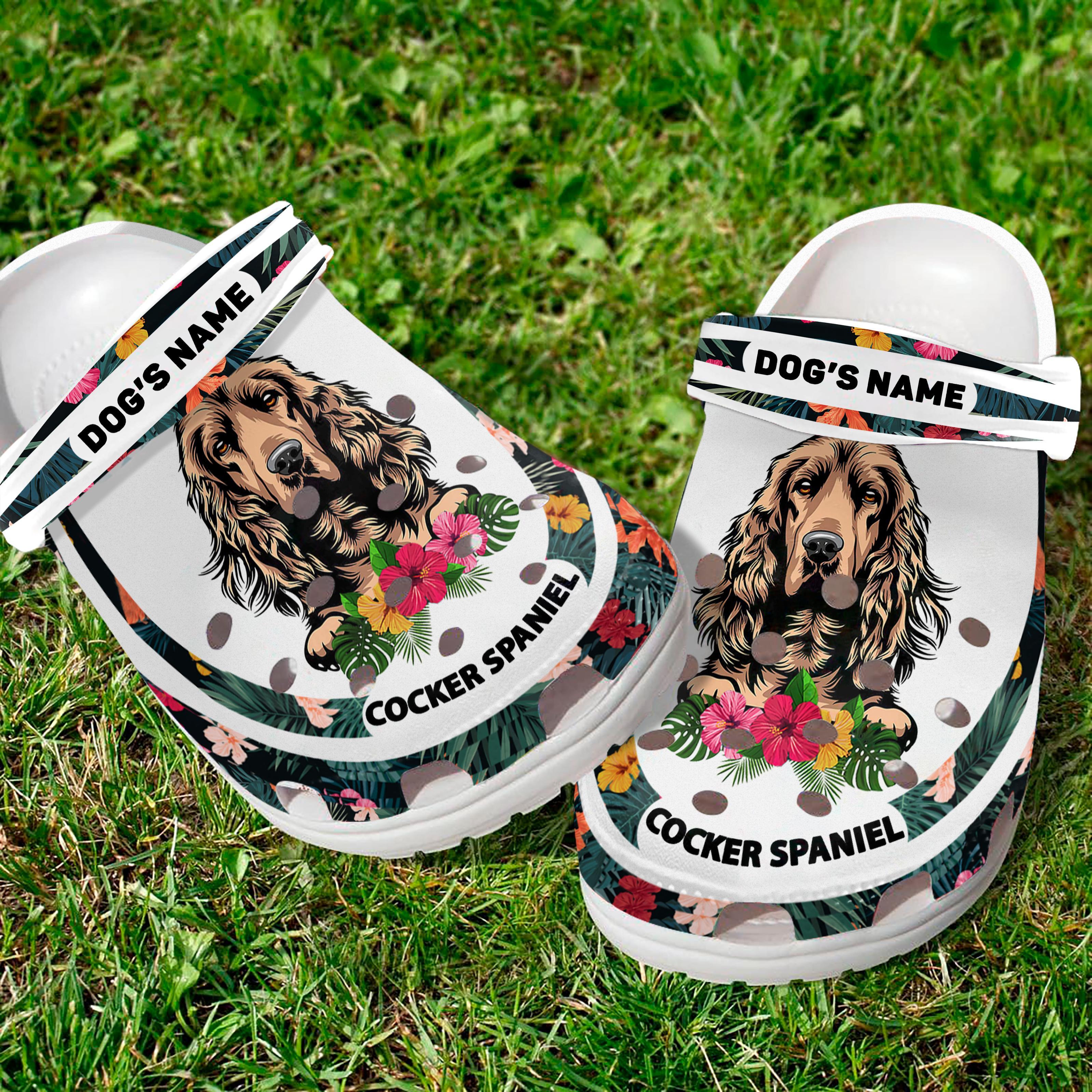 Merchidea Cocker Spaniel Dog Crocs Crocband Clogs Shoes Comfortable For Men Women and Kids