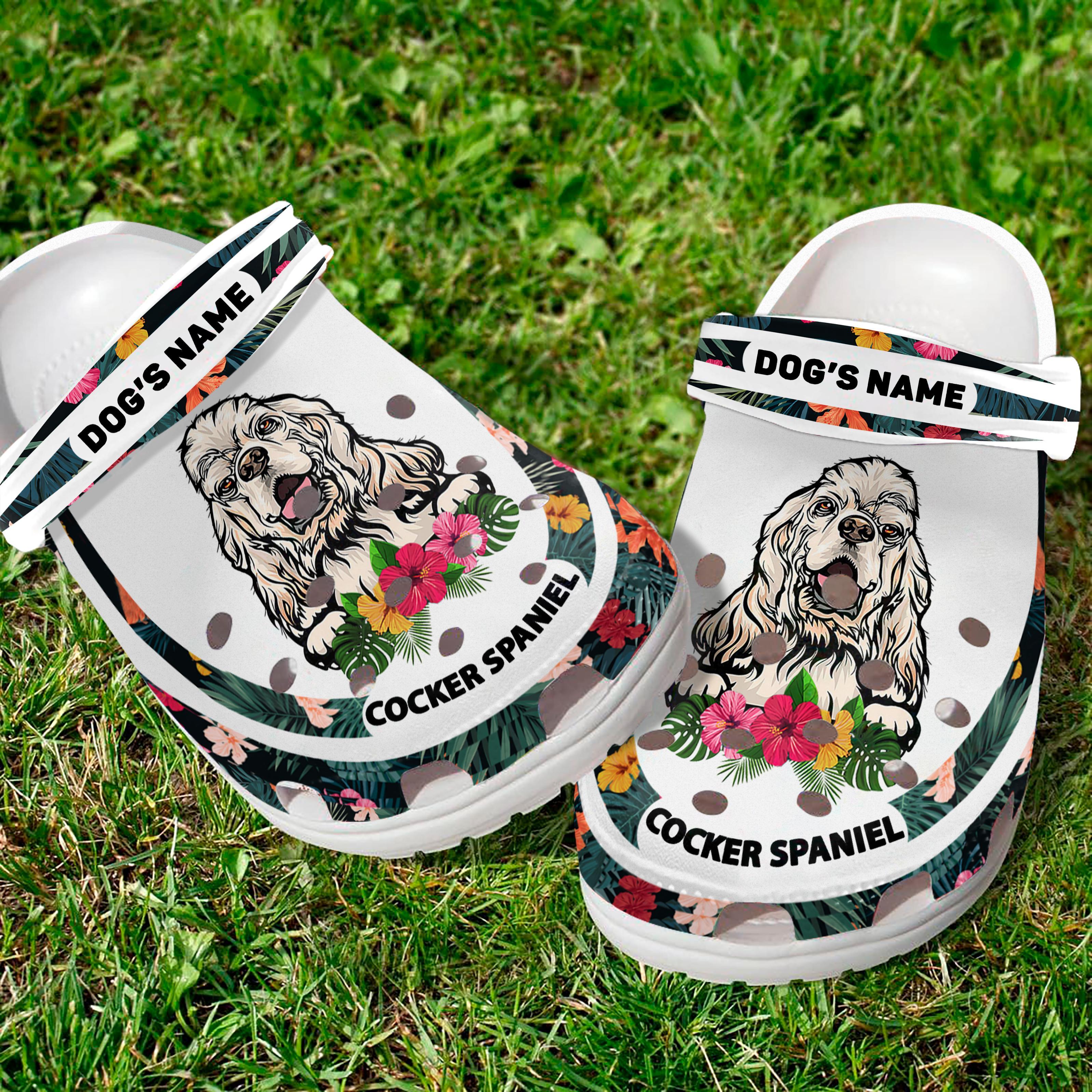 Merchidea Cocker Spaniel Dog Crocs Crocband Clogs Shoes Comfortable For Men Women and Kids