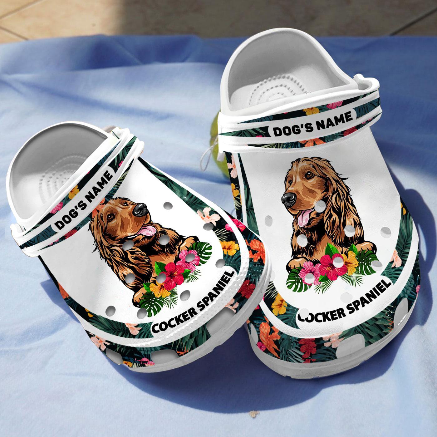 Merchidea Cocker Spaniel Dog Crocs Crocband Clogs Shoes Comfortable For Men Women and Kids