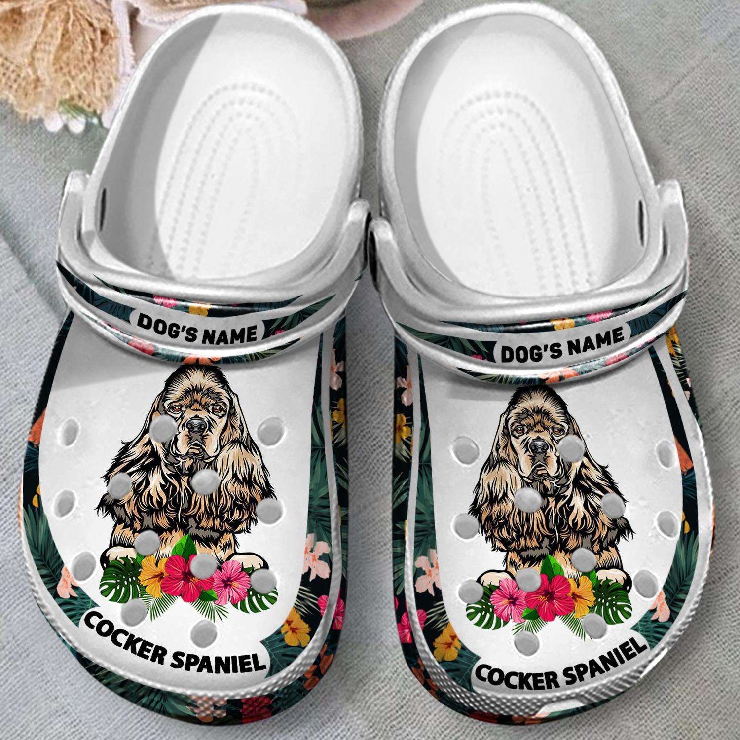 Merchidea Cocker Spaniel Dog Crocs Crocband Clogs Shoes Comfortable For Men Women and Kids