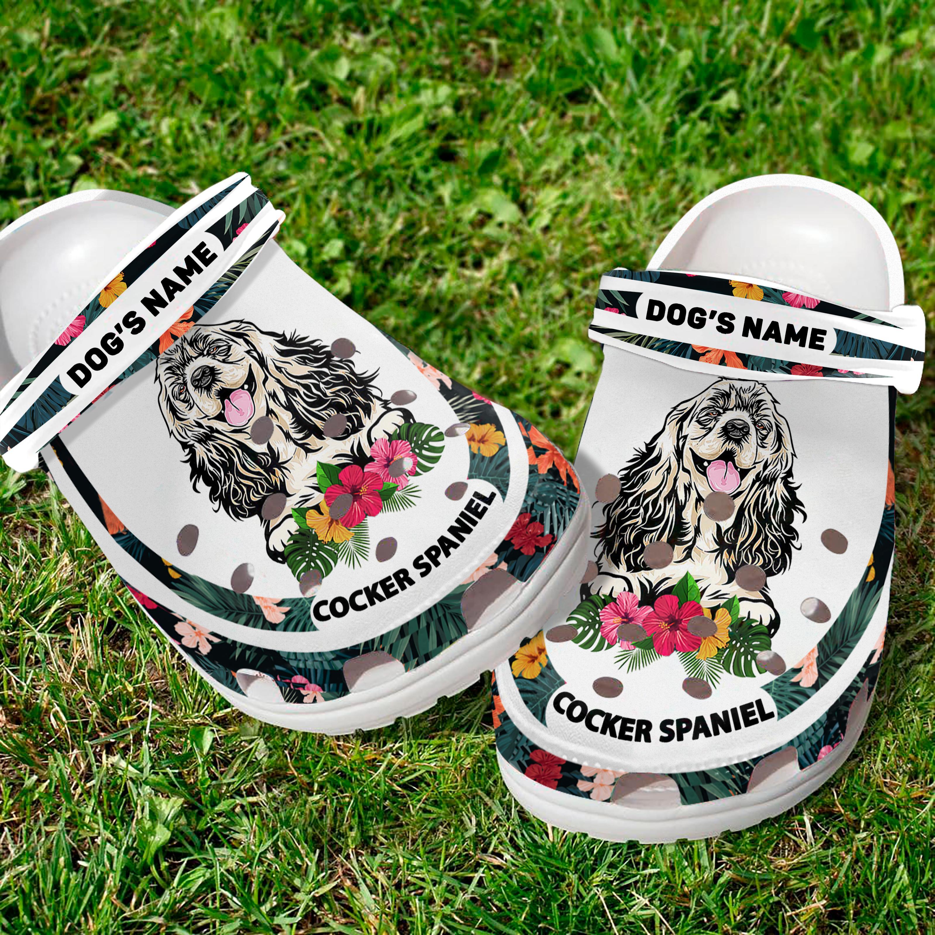 Merchidea Cocker Spaniel Dog Crocs Crocband Clogs Shoes Comfortable For Men Women and Kids